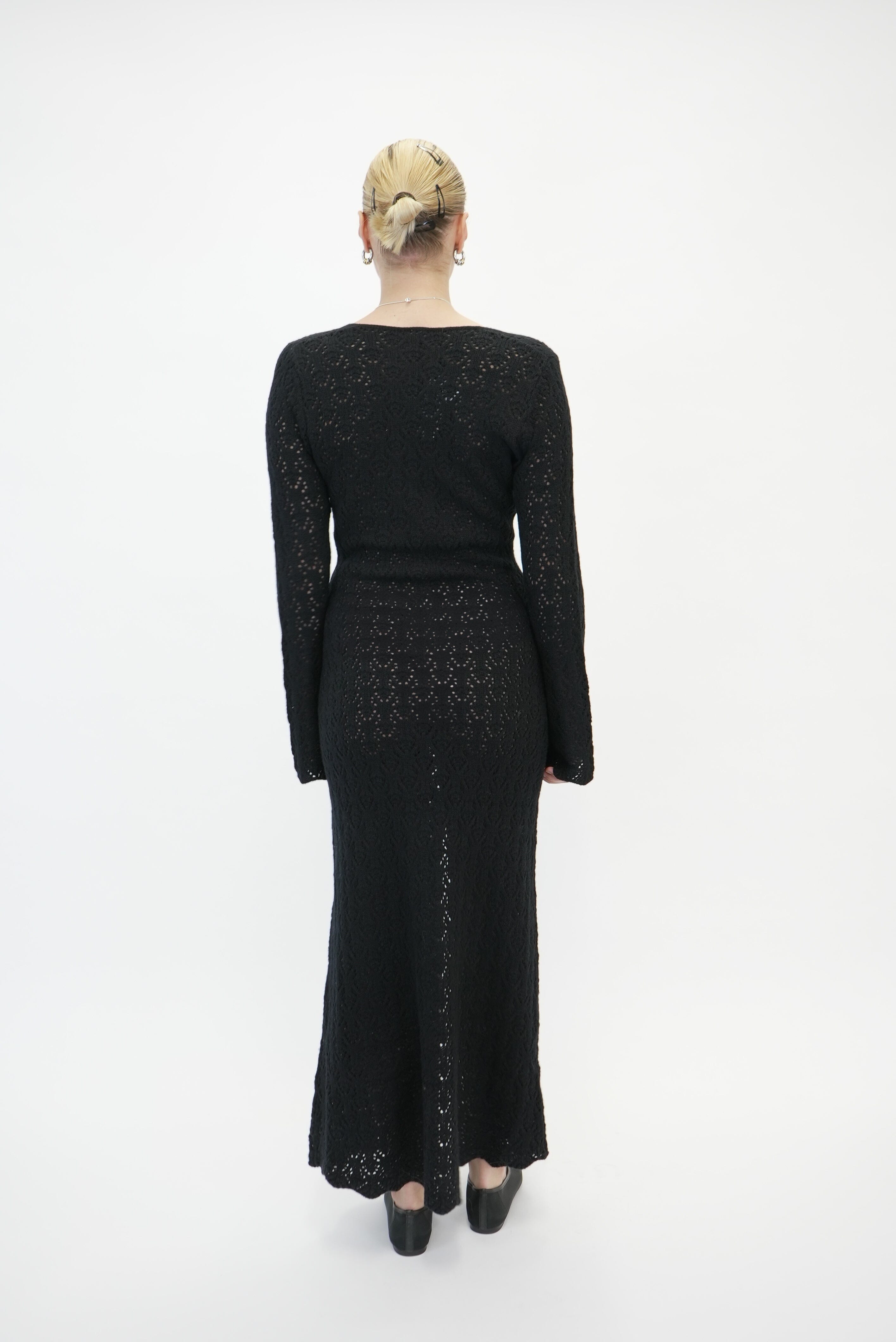 CANADA CROCHET DRESS IN BLACK DRESS THE GARMENT 