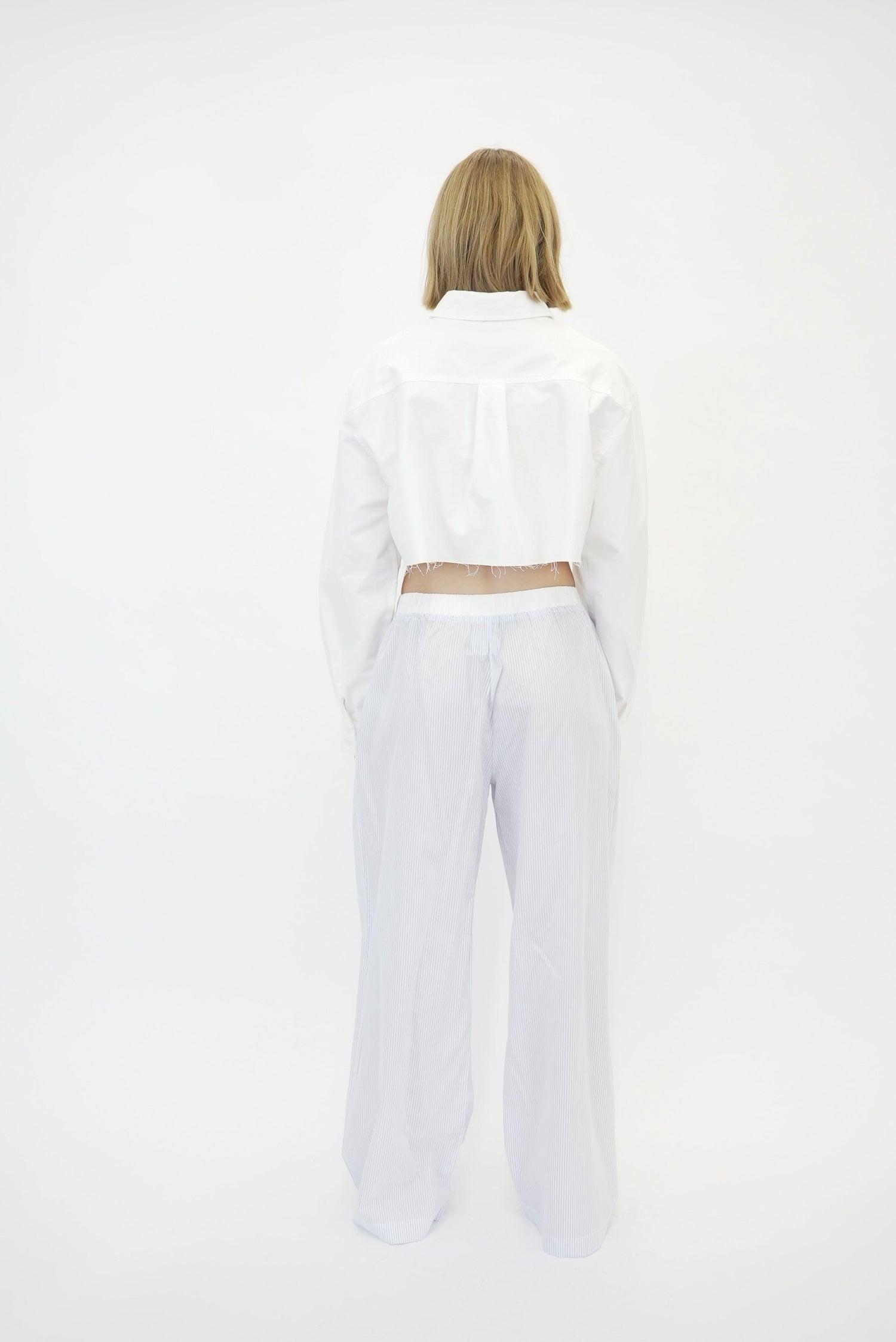 DAISY PANTS IN WHITE/BLUE STRIPE PANTS DESIGNERS REMIX 
