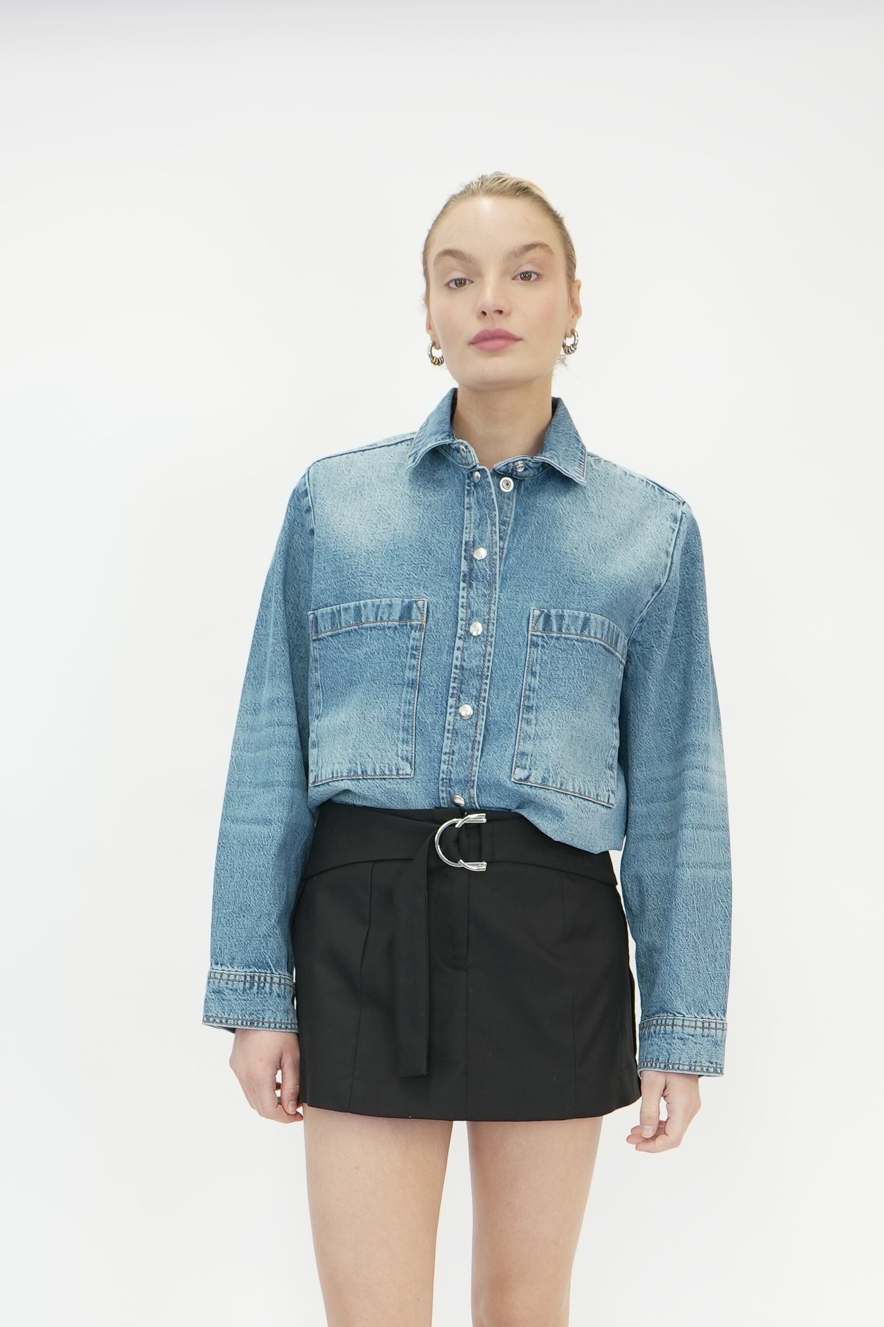 LYDIE OVERSHIRT IN BLUE VINTAGE SHIRT IRO 