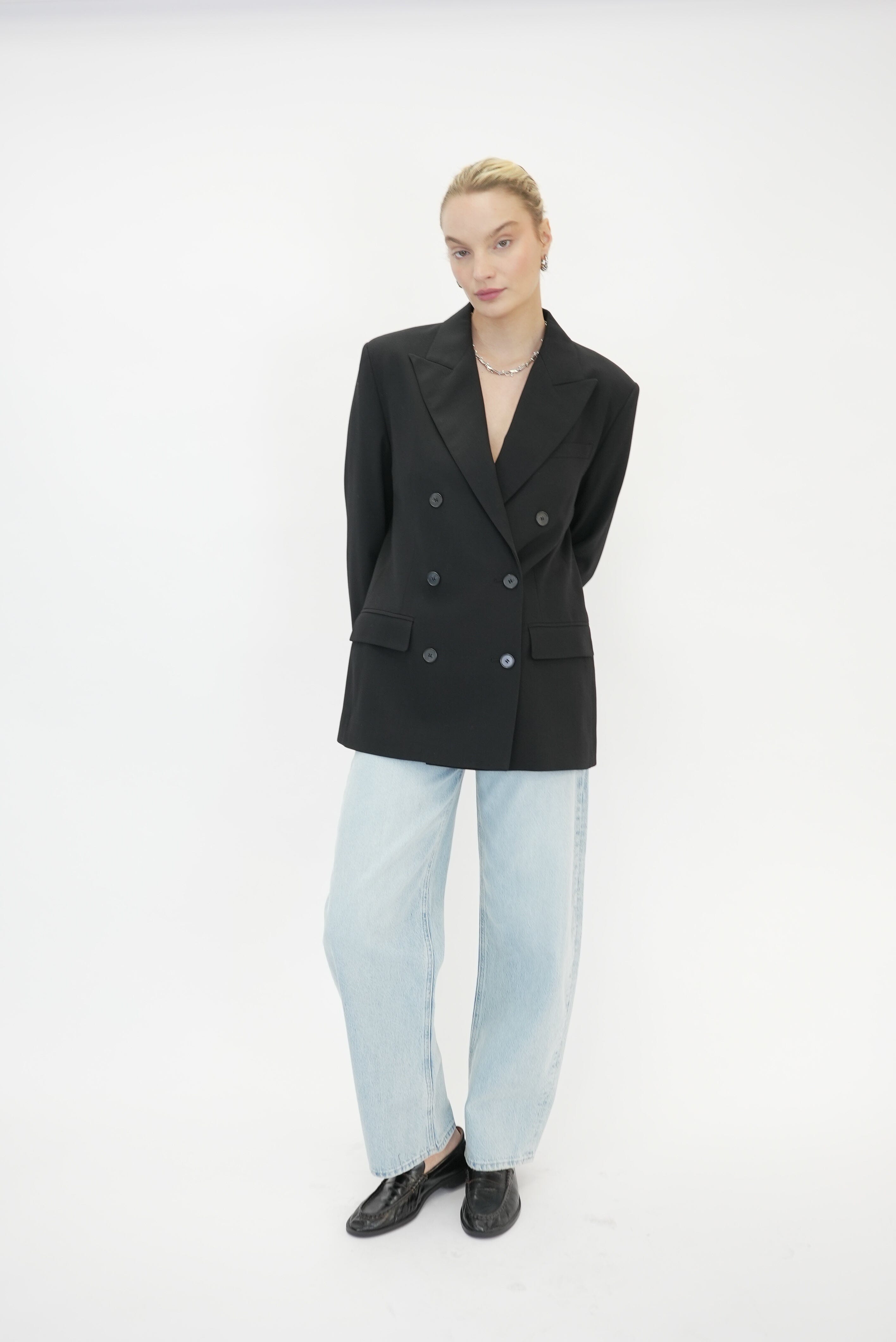 LONG BARREL JEANS IN CALM WATERS JEANS FRAME 