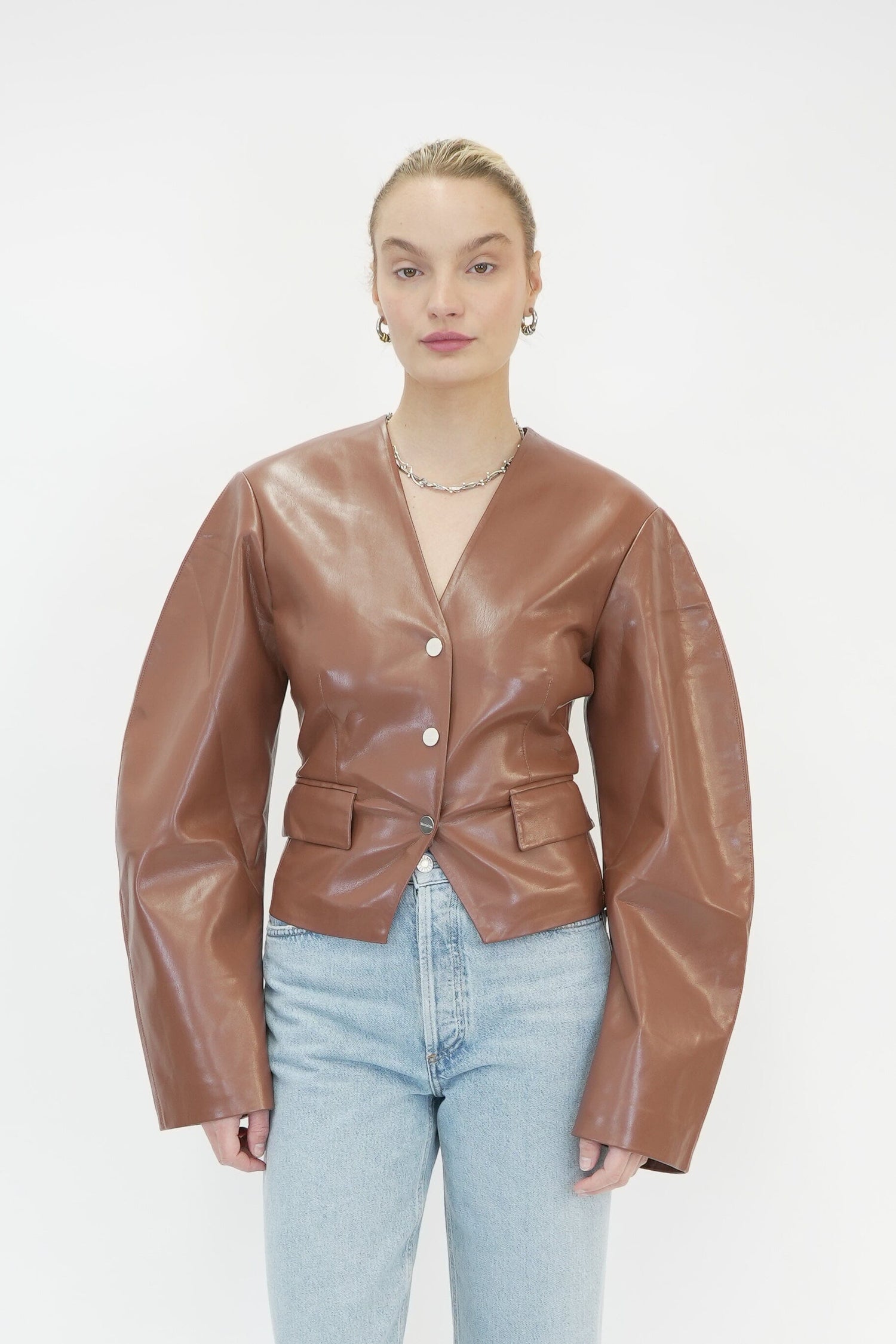 KIYO BLAZER IN HENNA BLAZER NANUSHKA 