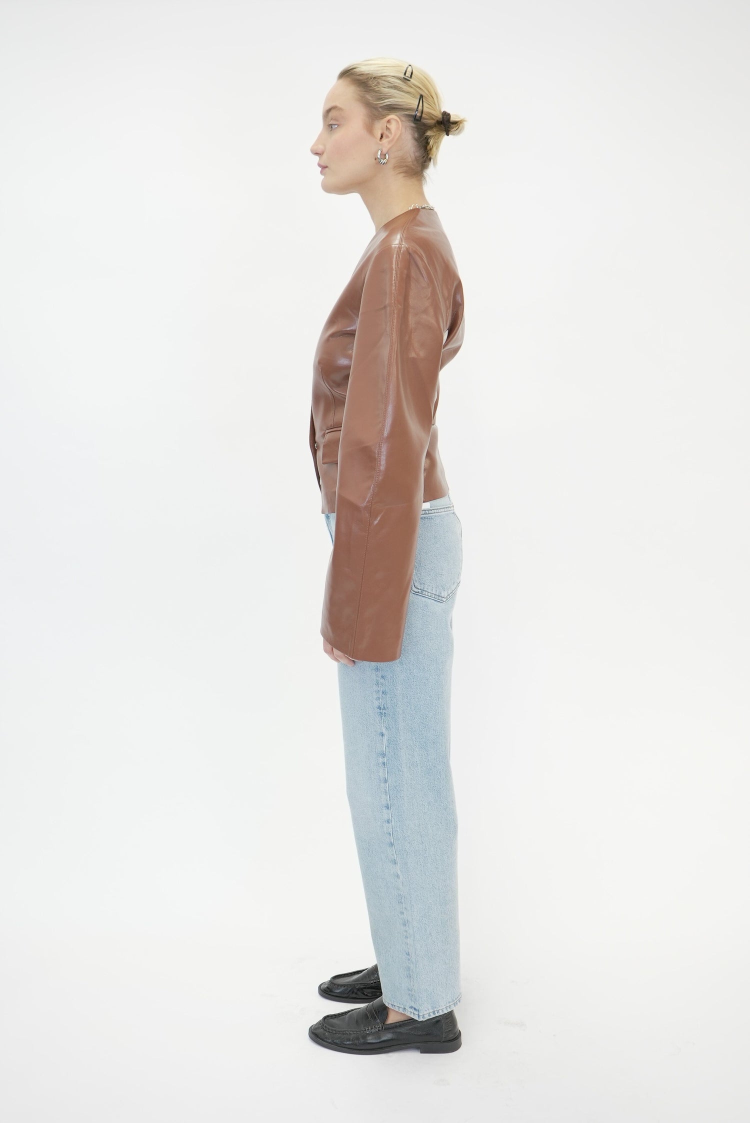 KIYO BLAZER IN HENNA BLAZER NANUSHKA 
