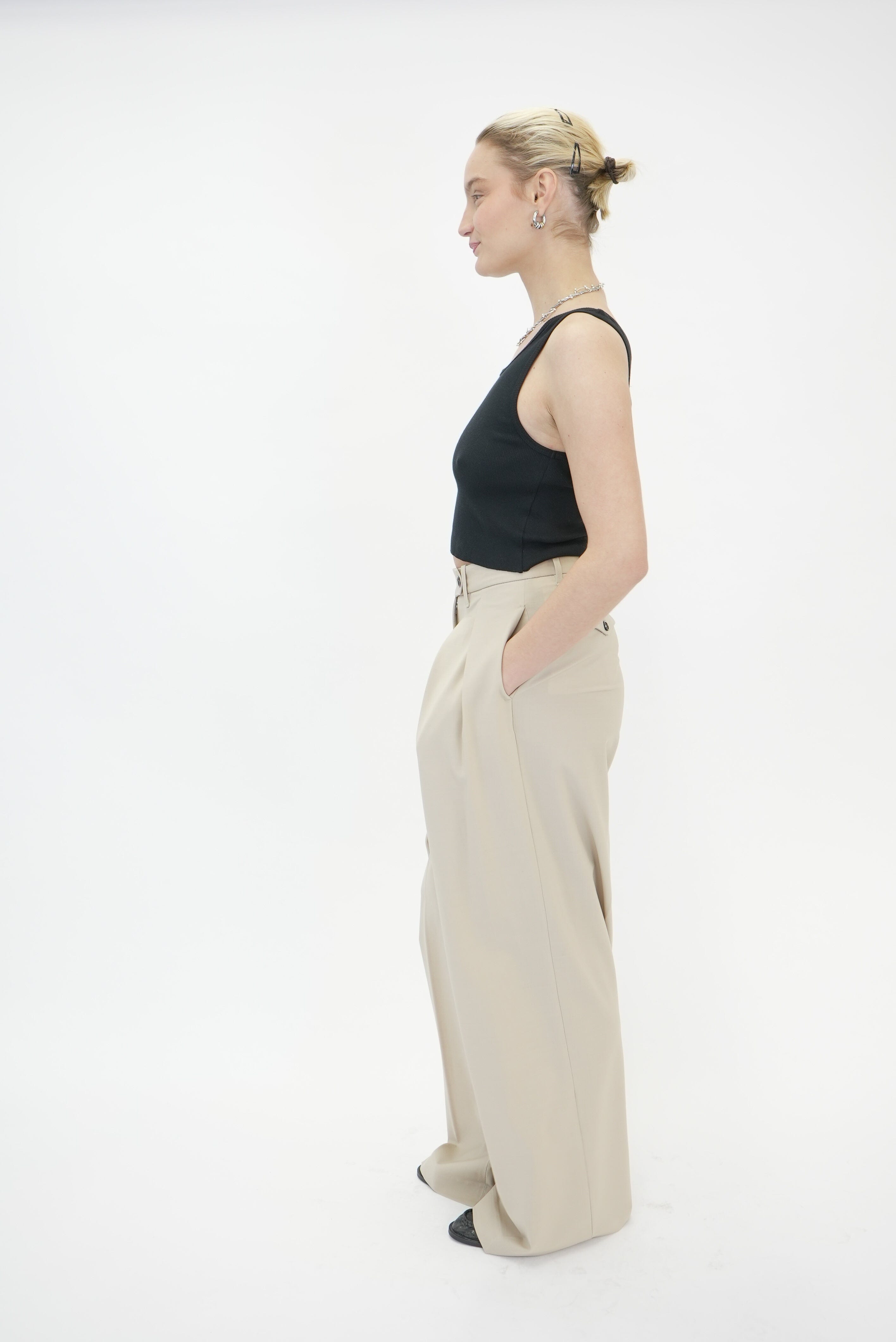 ETERNE CROPPED SCOOP NECK TANK TOP TANK ETERNE 