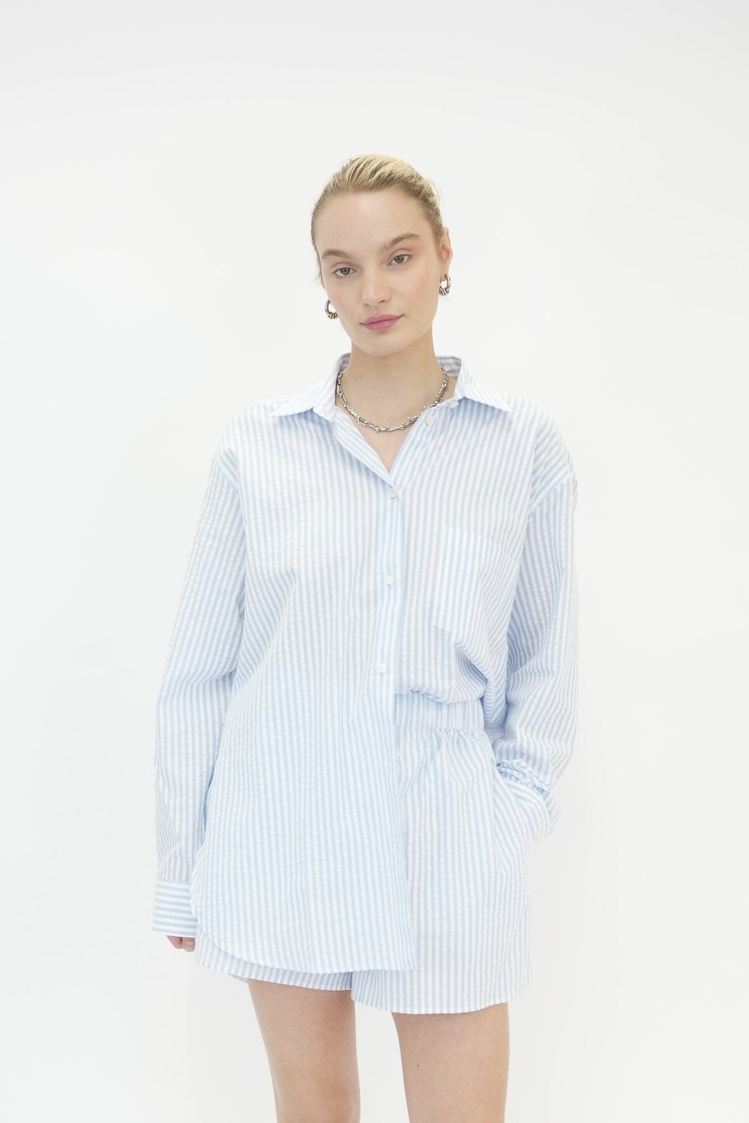 GEORGIANA SHIRT AND BOXER SHORT SET SHIRT THE ANDAMANE 