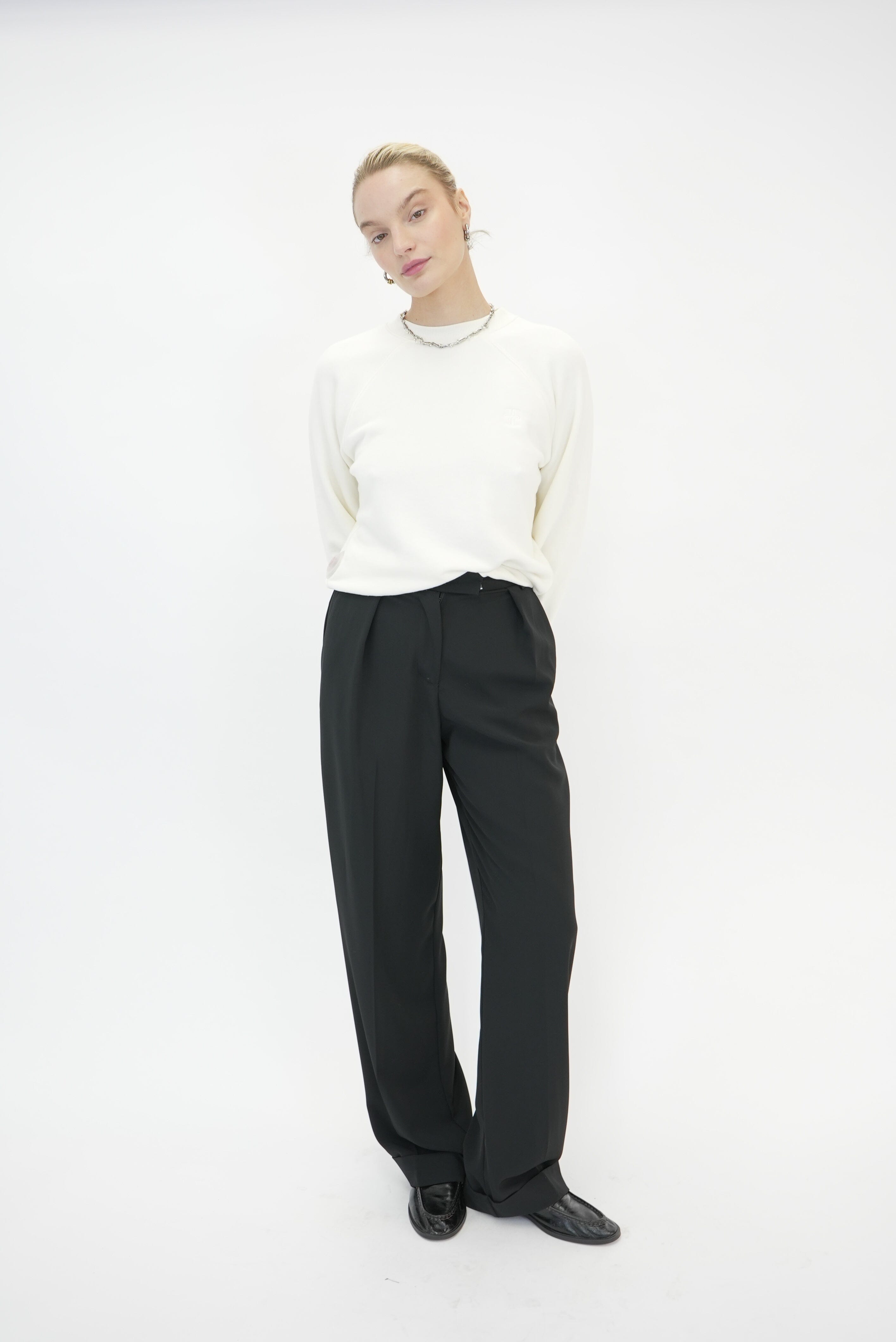 RAGLAN CROPPED SWEATSHIRT IN CREAM SWEATSHIRT ETERNE 