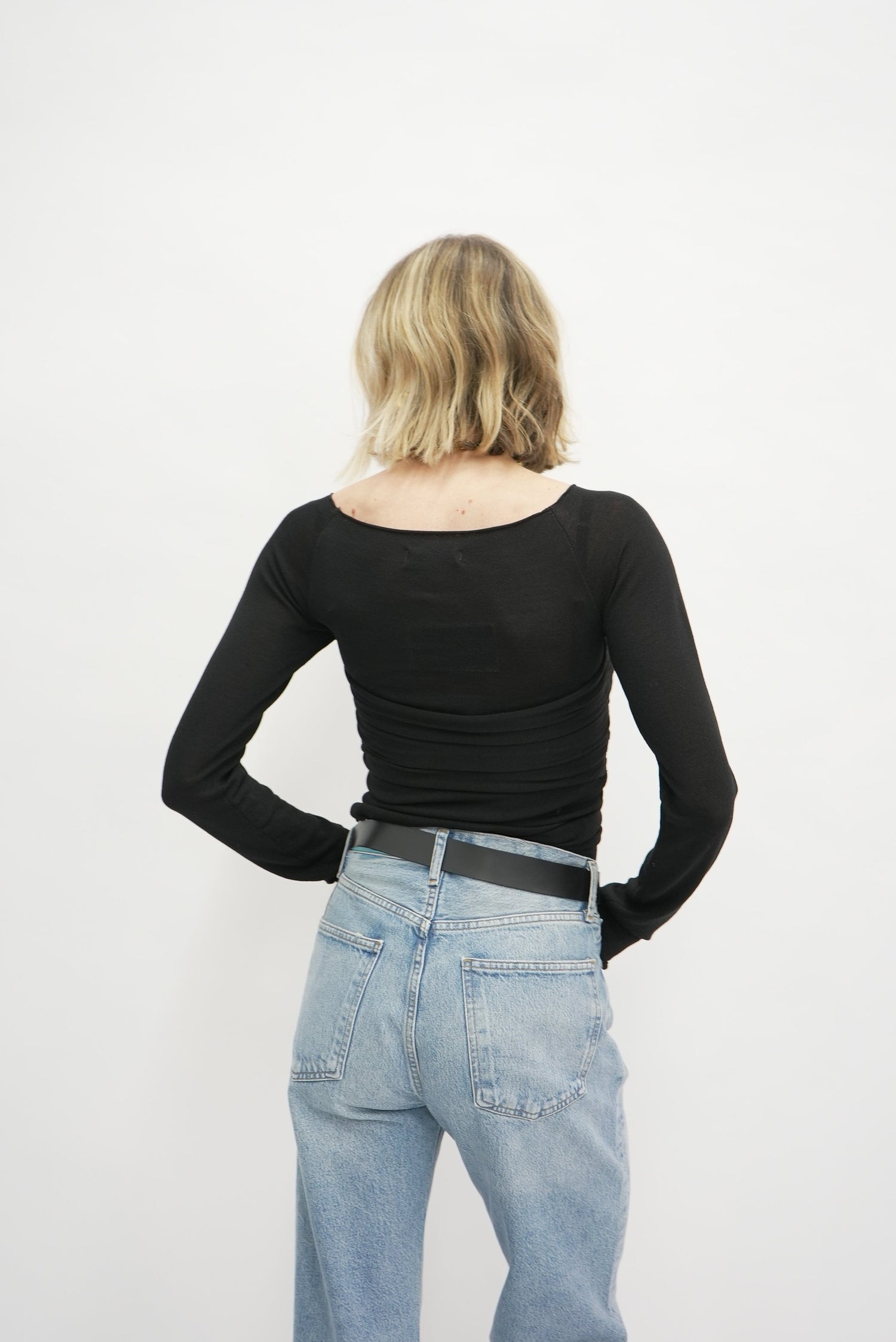 KANDICE TOP KNIT IN BLACK KNIT KURE 
