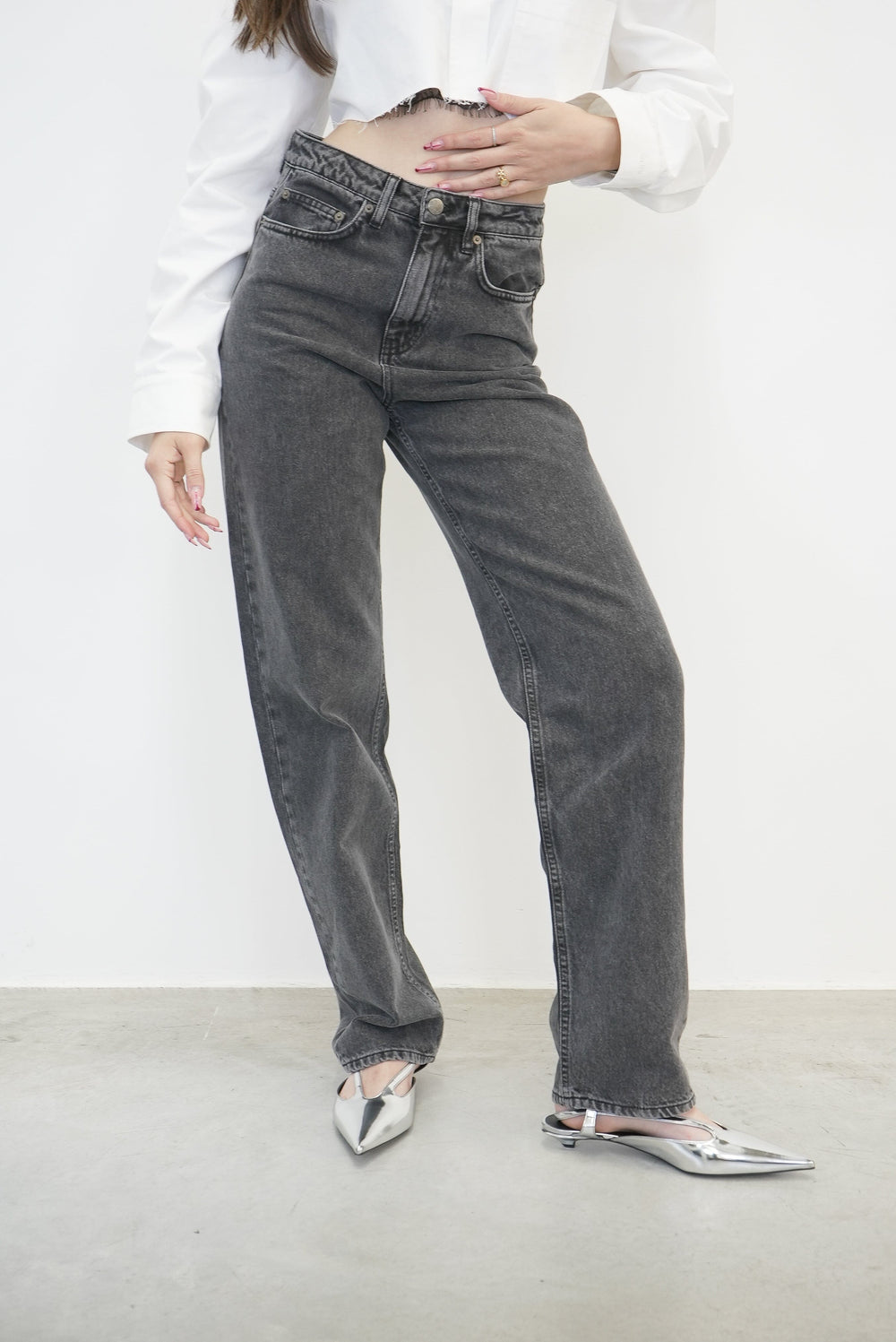 HANNAH 90'S JEANS IN WASHED BLACK JEANS KURE 