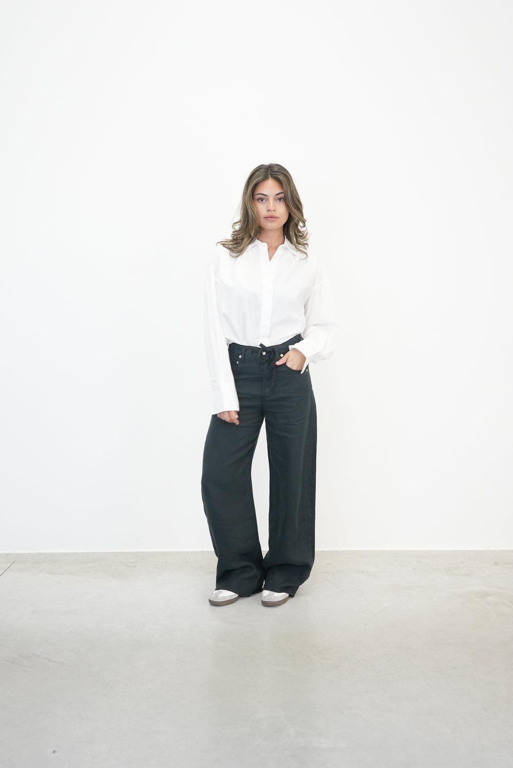 BRYN THE LINEN TROUSERS WITH LINK TROUSERS COH 