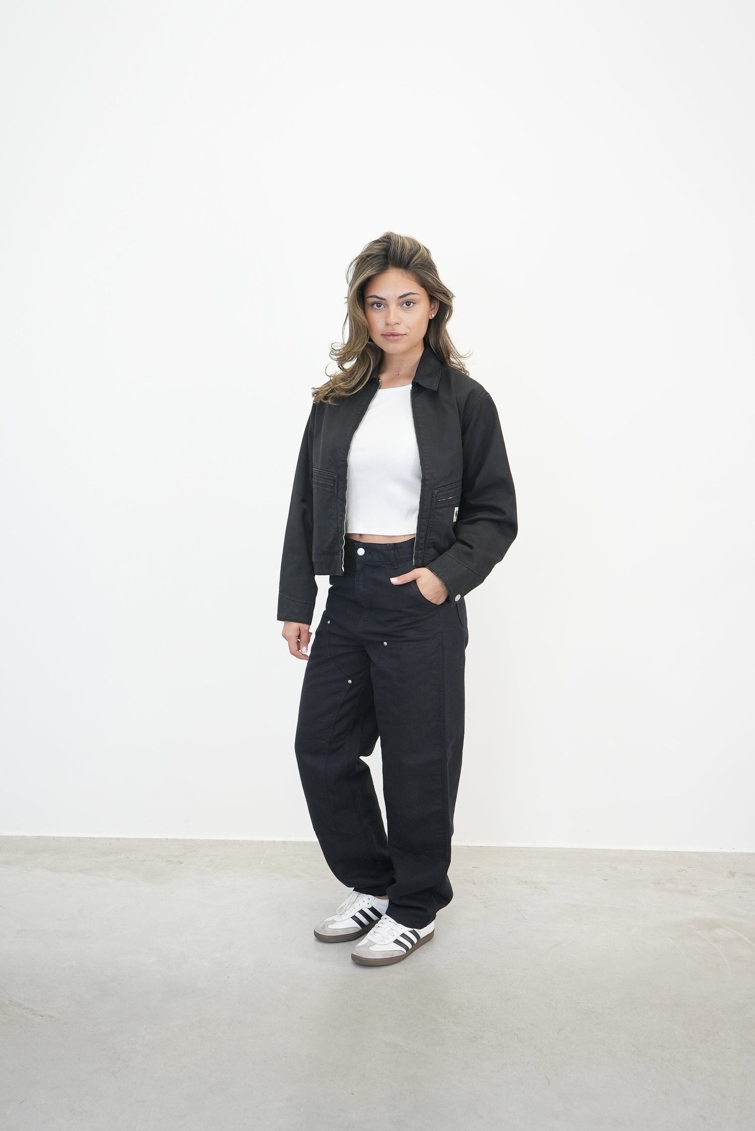 ETHEL DOUBLE KNEE PANT IN BLACK PANT CARHARTT 