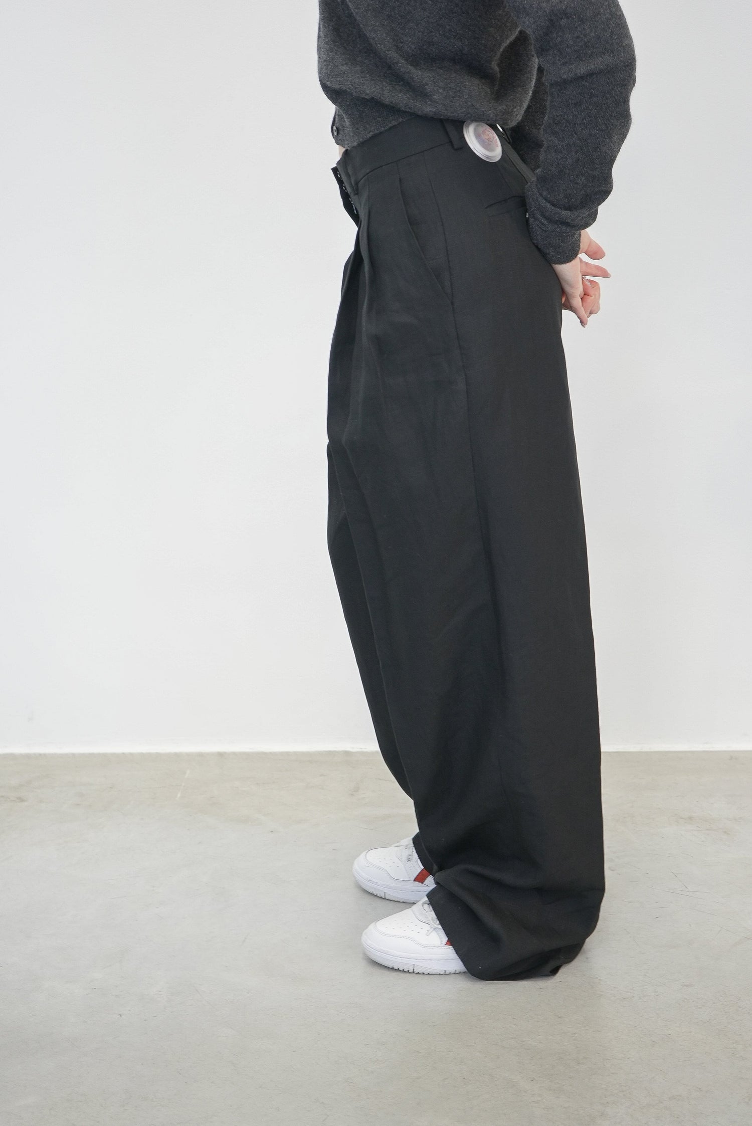 DOUBLE PLEAT PANT IN LINEN PANTS THEORY 