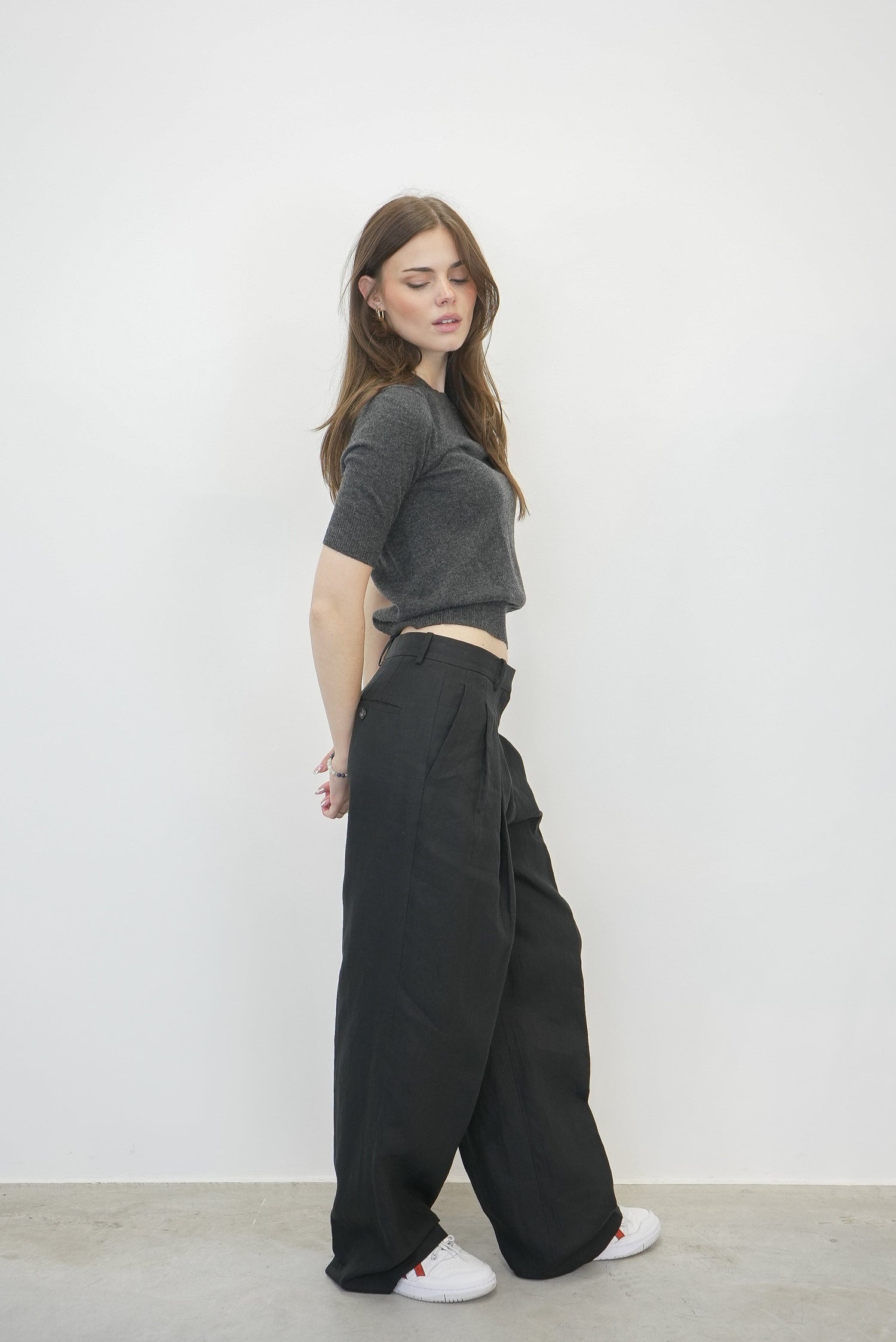 DOUBLE PLEAT PANT IN LINEN PANTS THEORY 