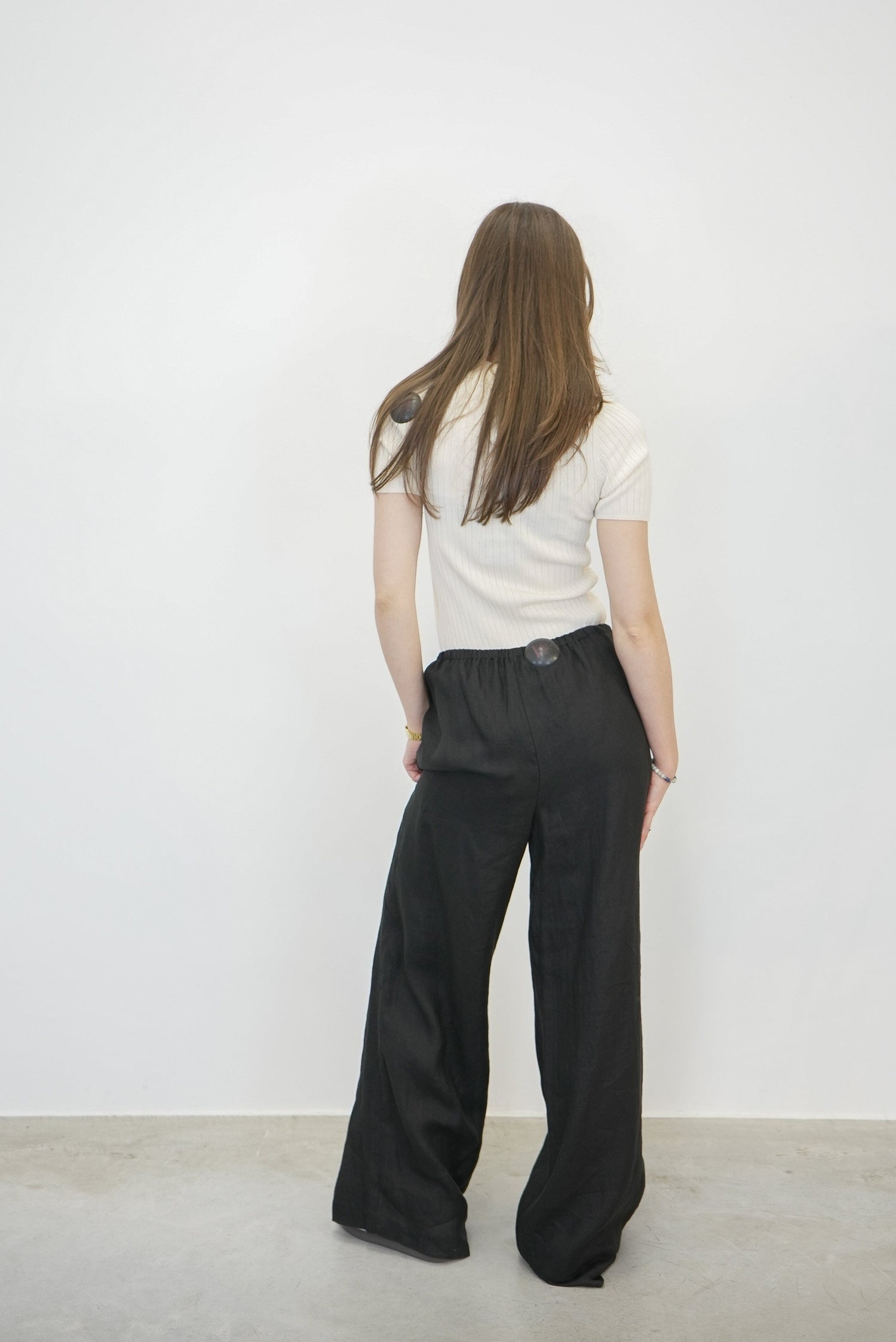 DRAWSTRING WIDE LEG PANTS PANTS THEORY 