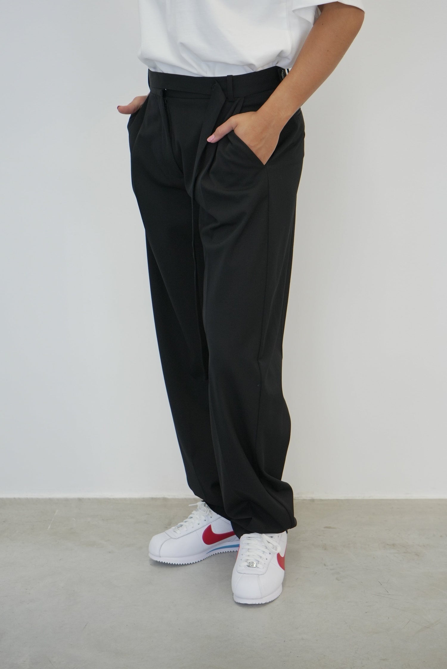 RELAXED FIT BELTED PANTS PANTS ST AGNI 