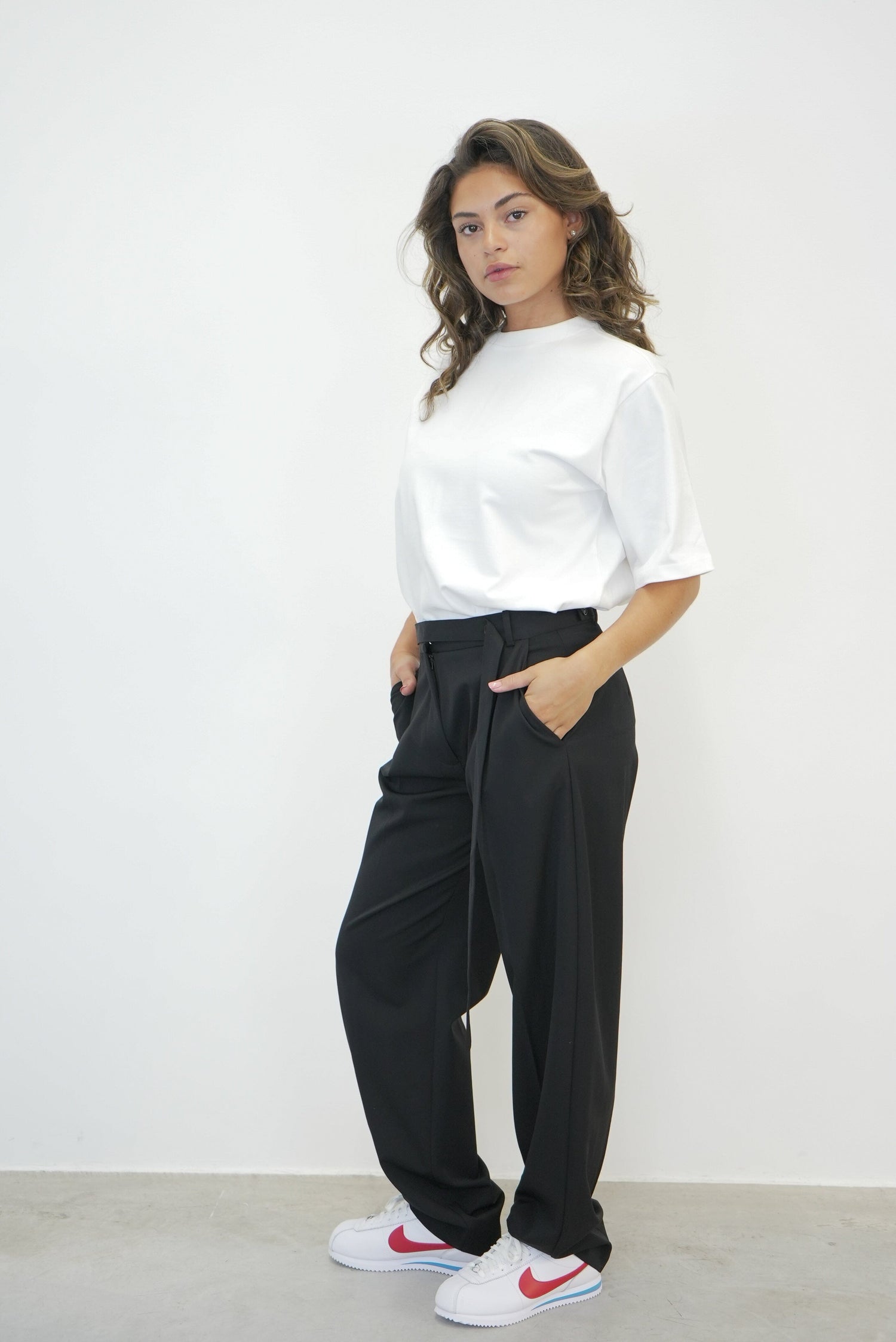 RELAXED FIT BELTED PANTS PANTS ST AGNI 