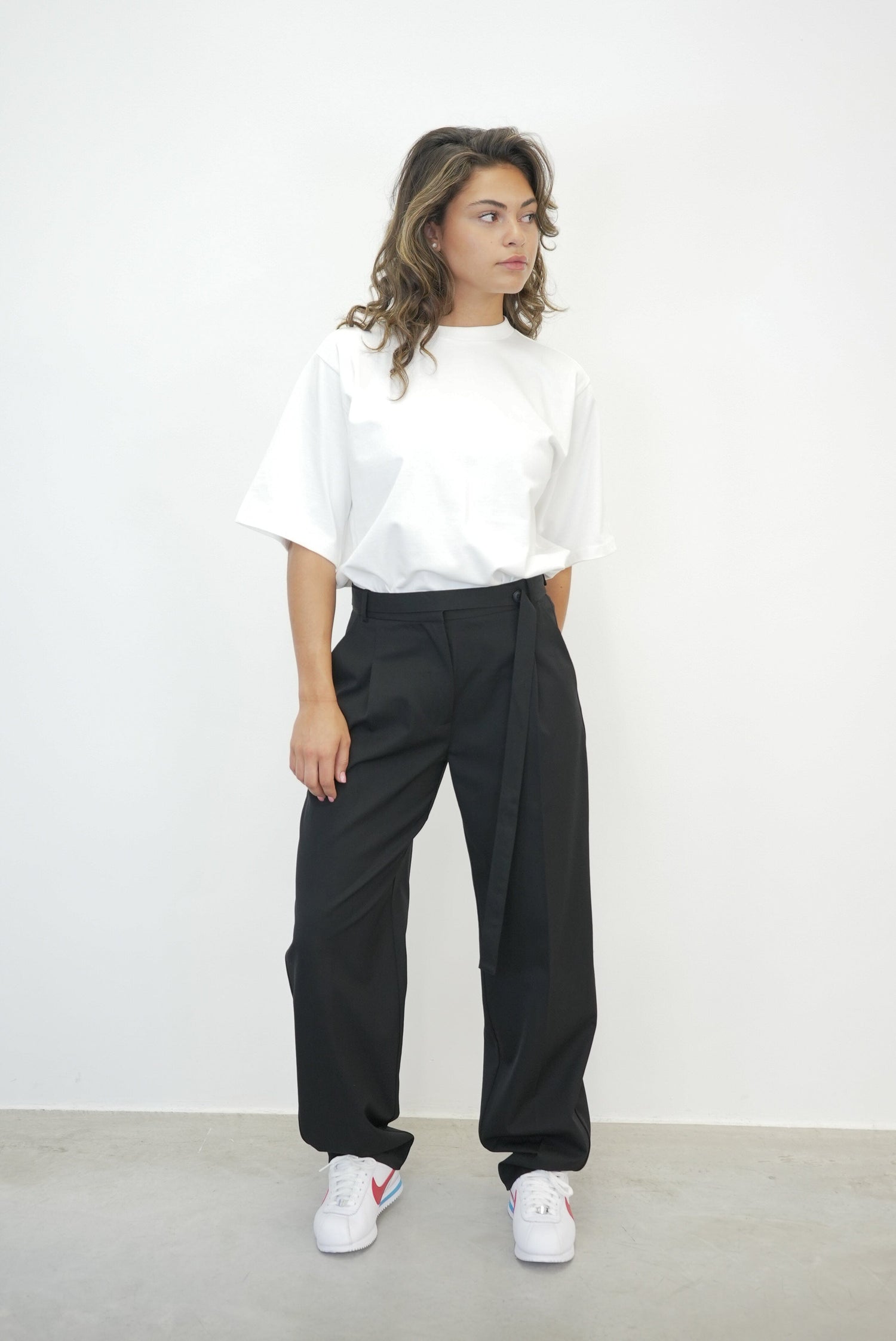 RELAXED FIT BELTED PANTS PANTS ST AGNI 