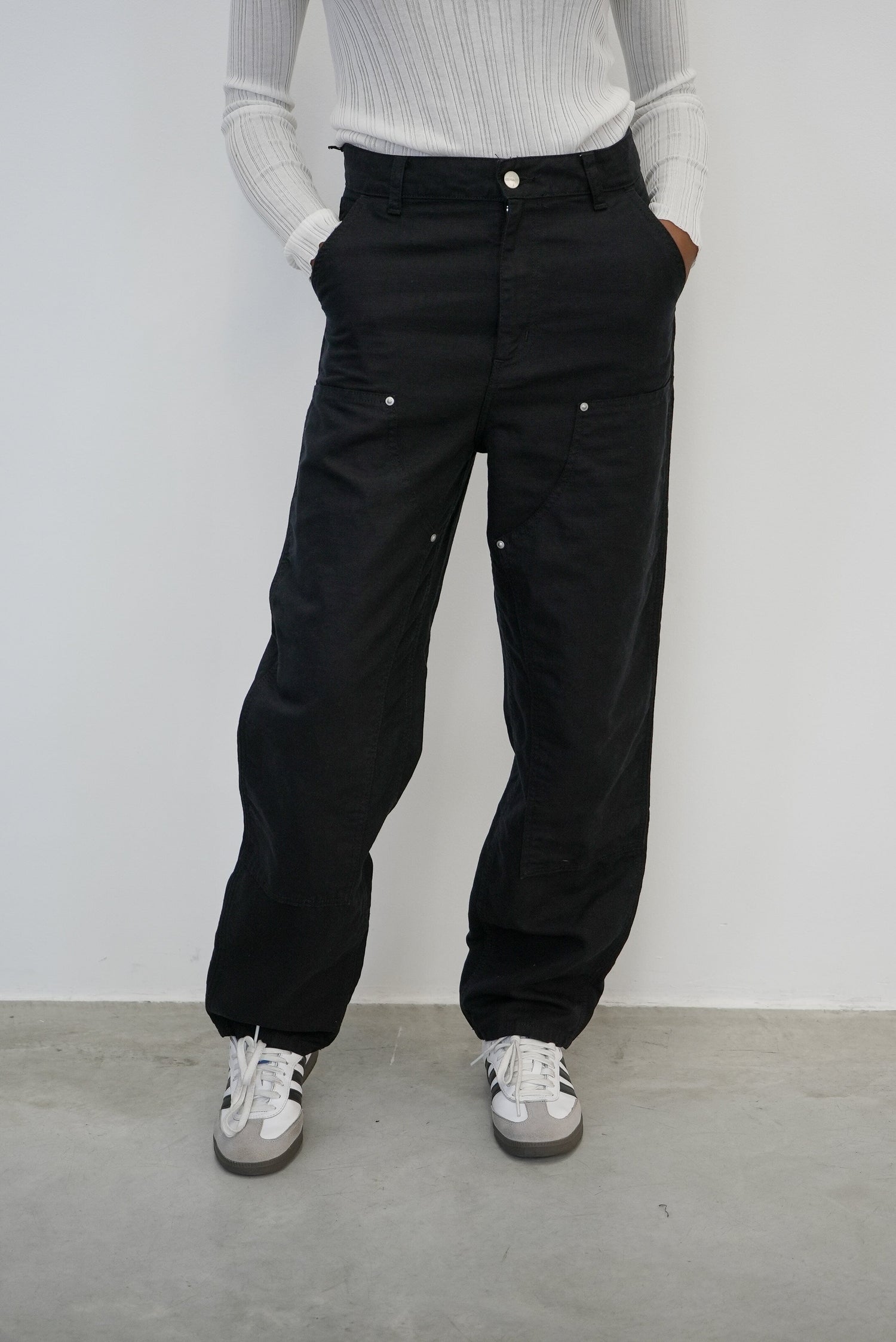 ETHEL DOUBLE KNEE PANT IN BLACK PANT CARHARTT 