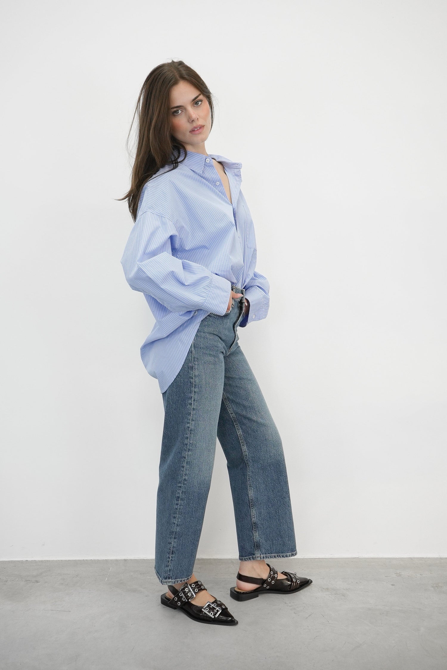 REN HIGH RISE STRETCH JEANS IN FIX JEANS AGOLDE 