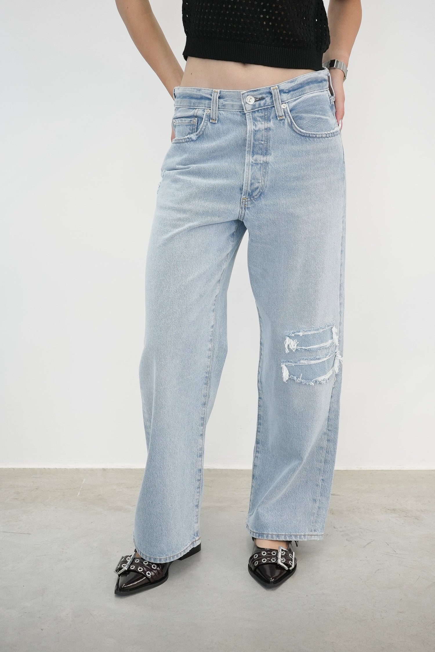 PINA LOW RISE BAGGY JEANS CROP IN CASCADE JEANS CITIZENS OF HUMANITY 