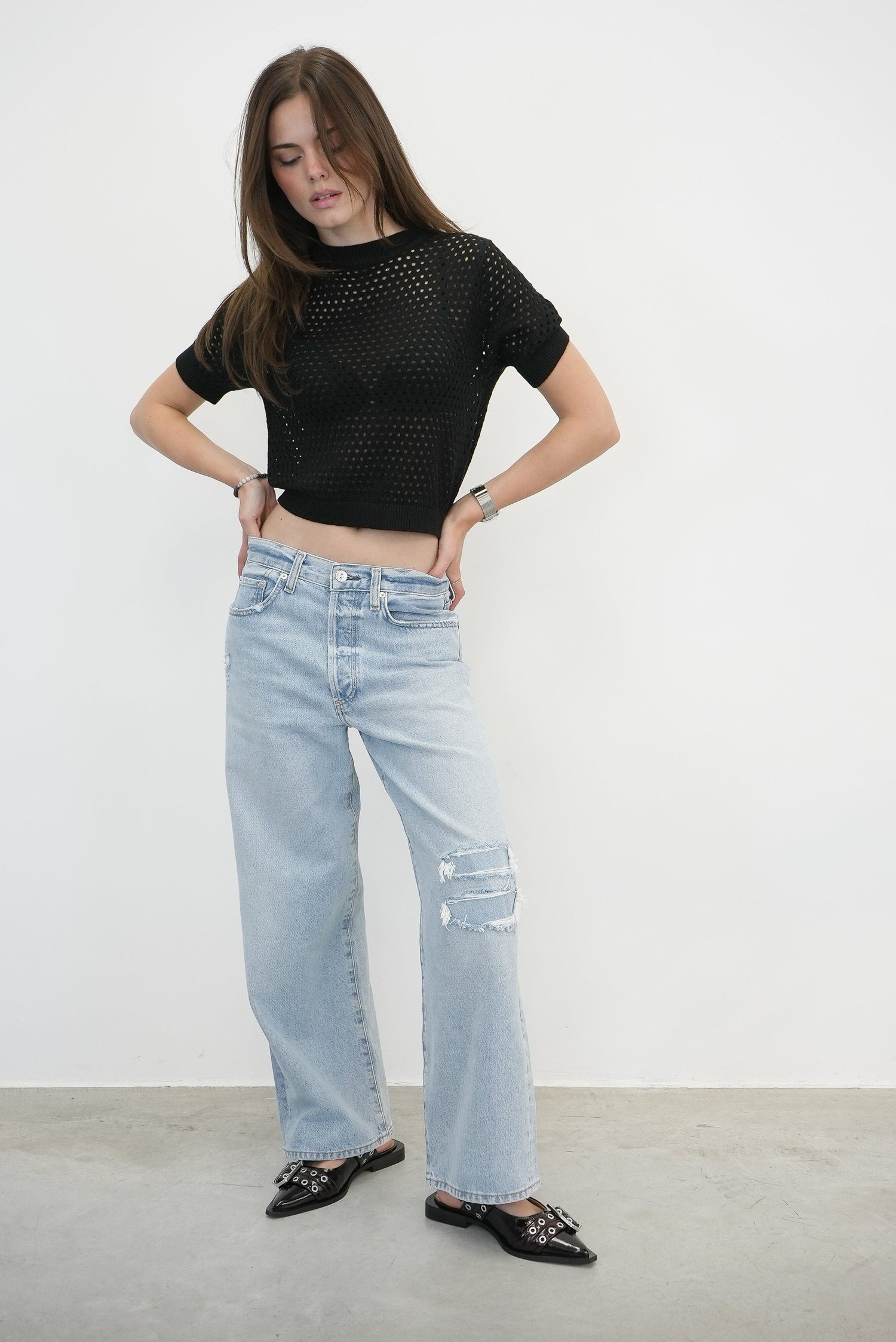 PINA LOW RISE BAGGY JEANS CROP IN CASCADE JEANS CITIZENS OF HUMANITY 