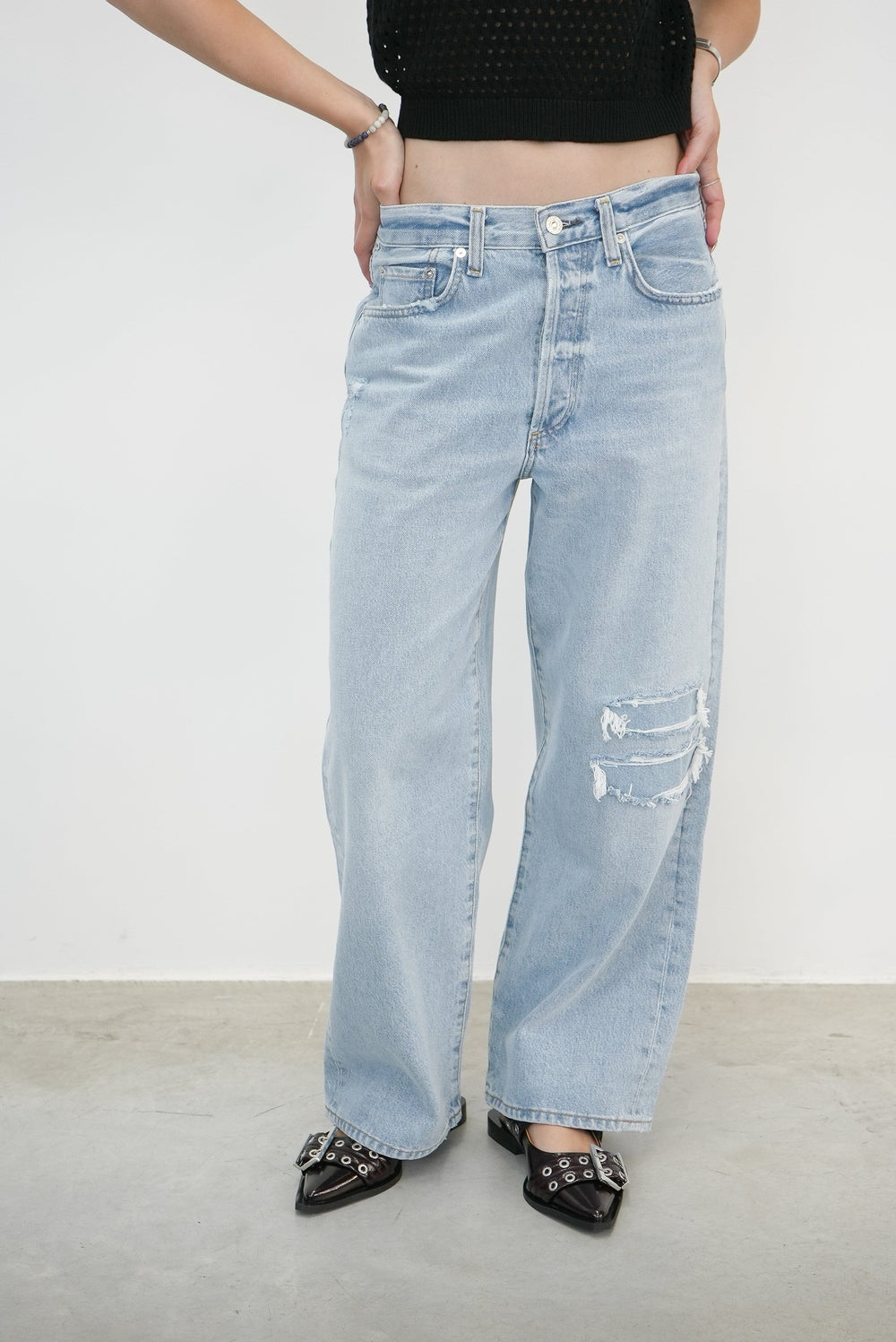 PINA LOW RISE BAGGY JEANS CROP IN CASCADE JEANS CITIZENS OF HUMANITY 