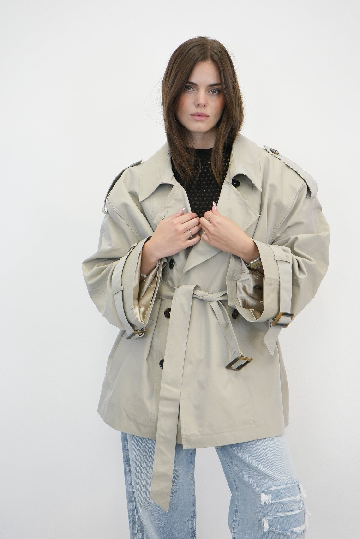 BIRDIE SHORT TRENCHCOAT COAT GESTUZ 