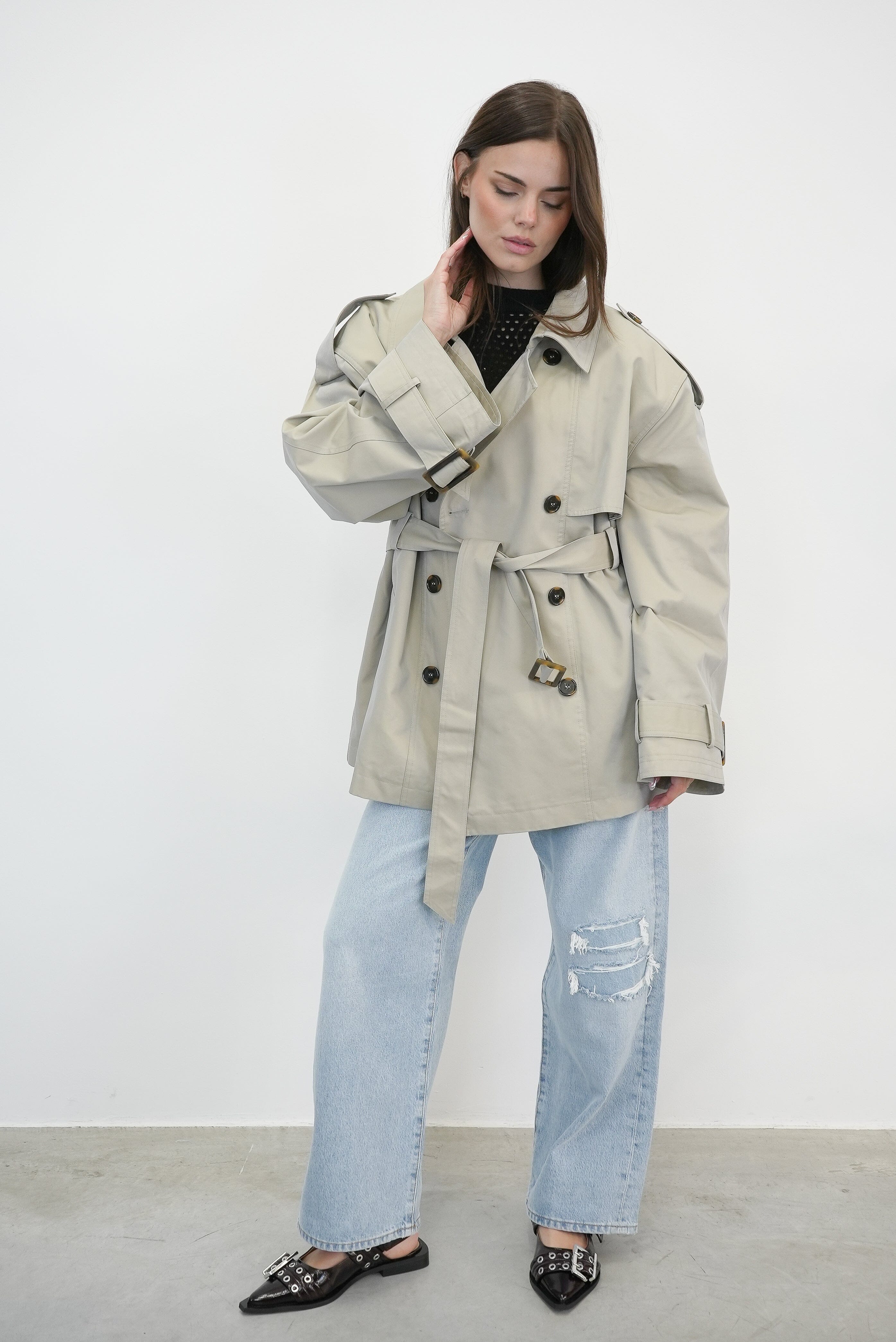 Top Gestuz Trenchcoat nude Casual-Look