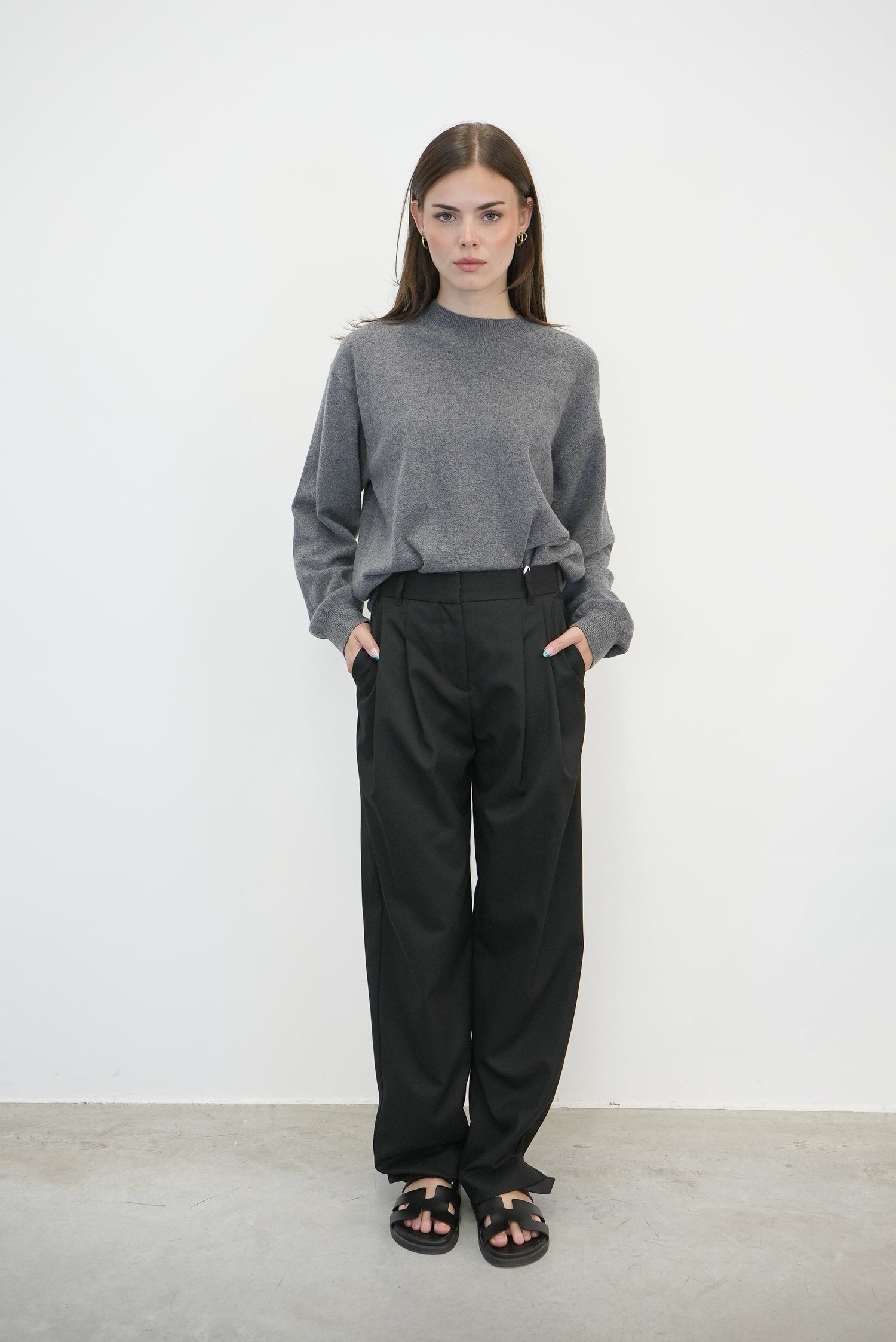 CREW NECK WITH OPEN ARMHOLE KNIT ROHE 