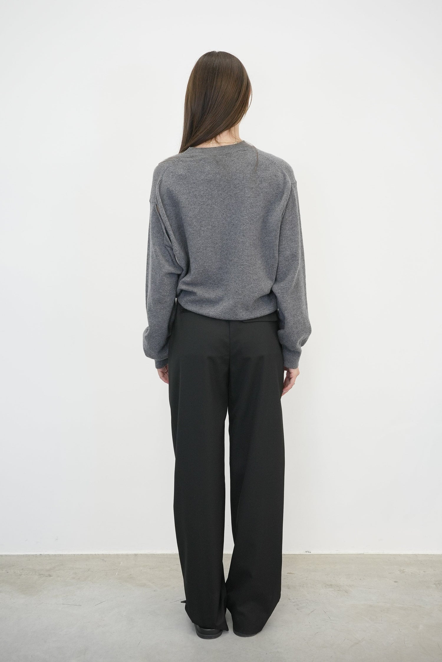 CREW NECK WITH OPEN ARMHOLE KNIT ROHE 