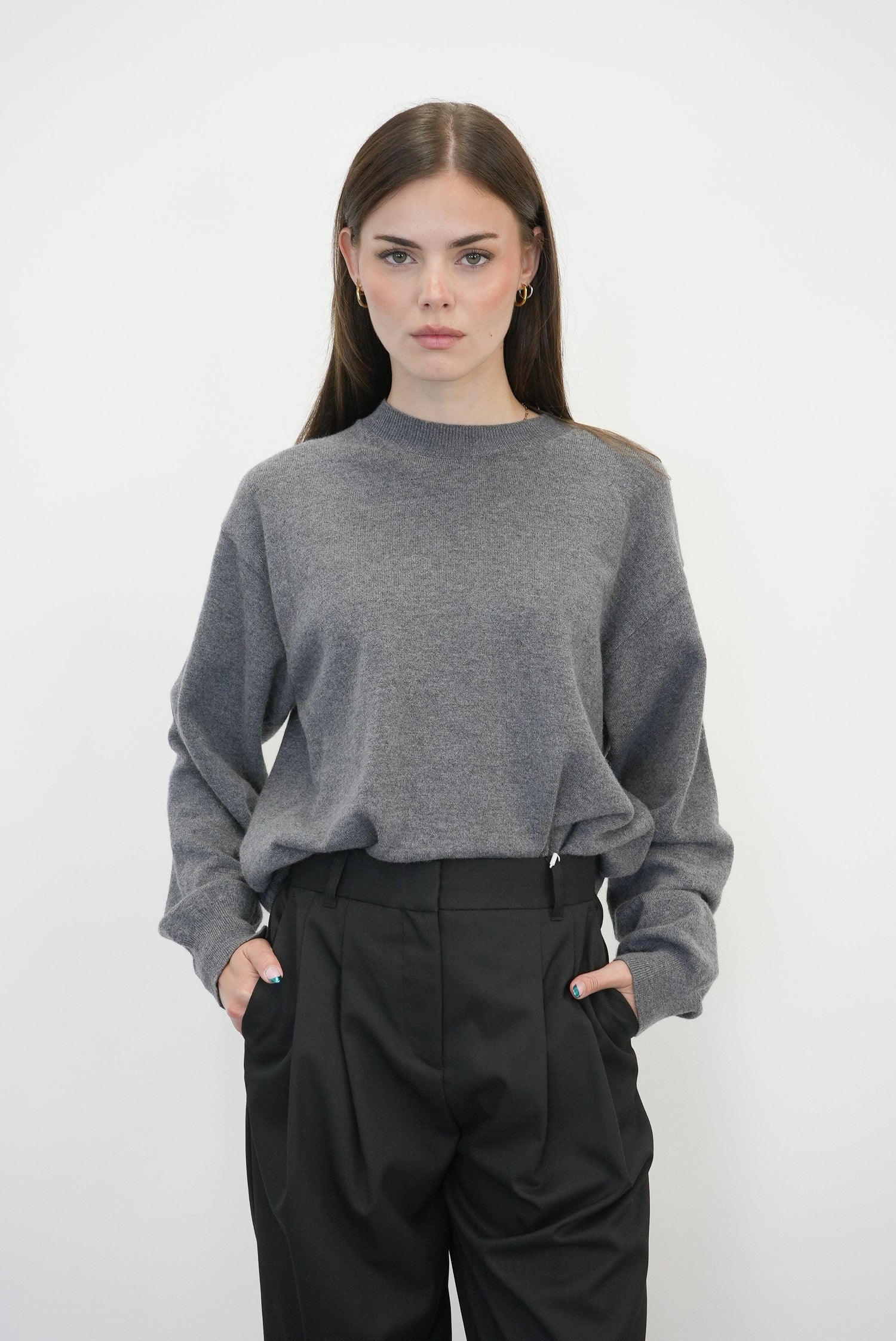 CREW NECK WITH OPEN ARMHOLE KNIT ROHE 