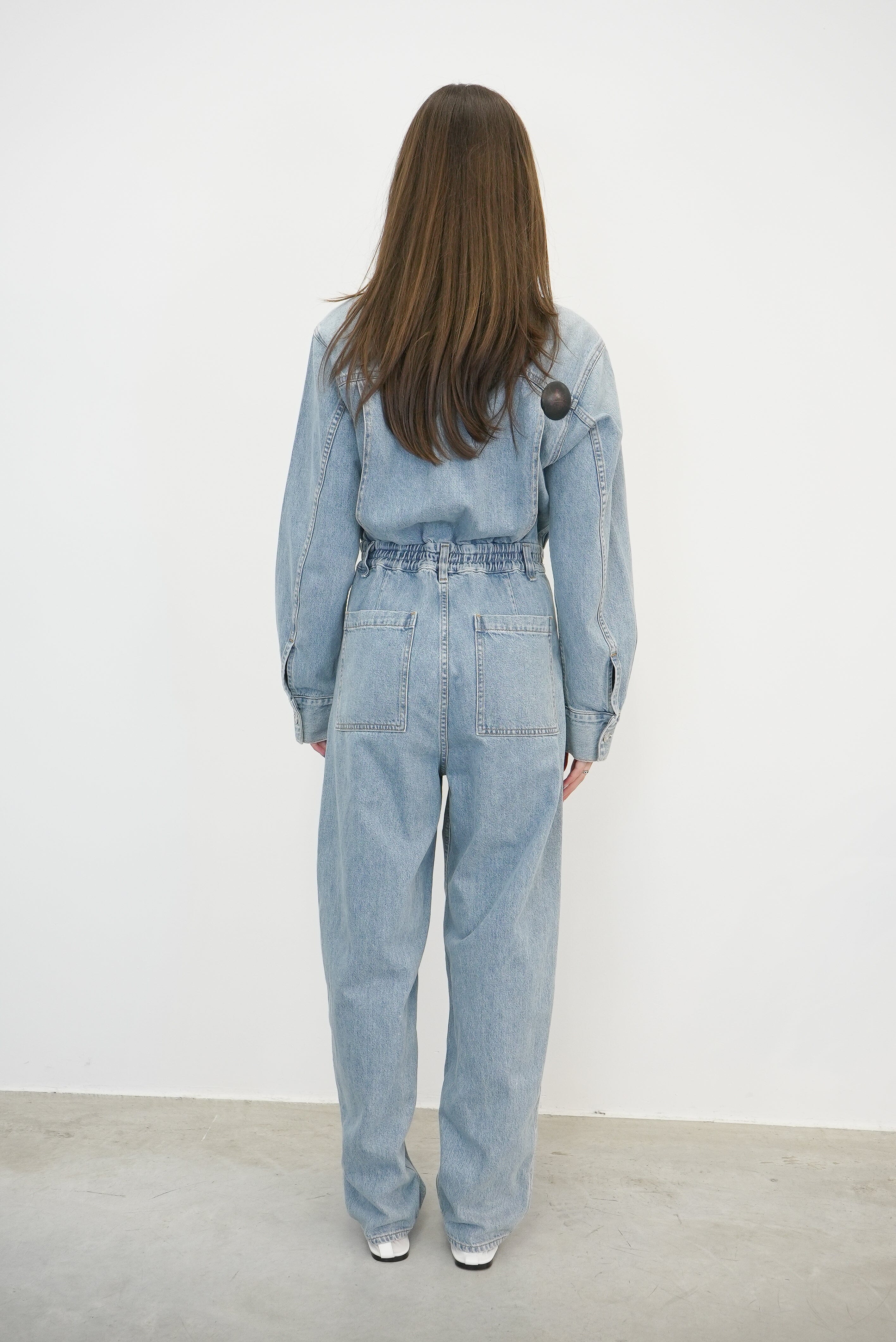 SILKA TAPERED LEG JUMPSUIT WITH ELASTIC WAIST JUMPSUIT AGOLDE 
