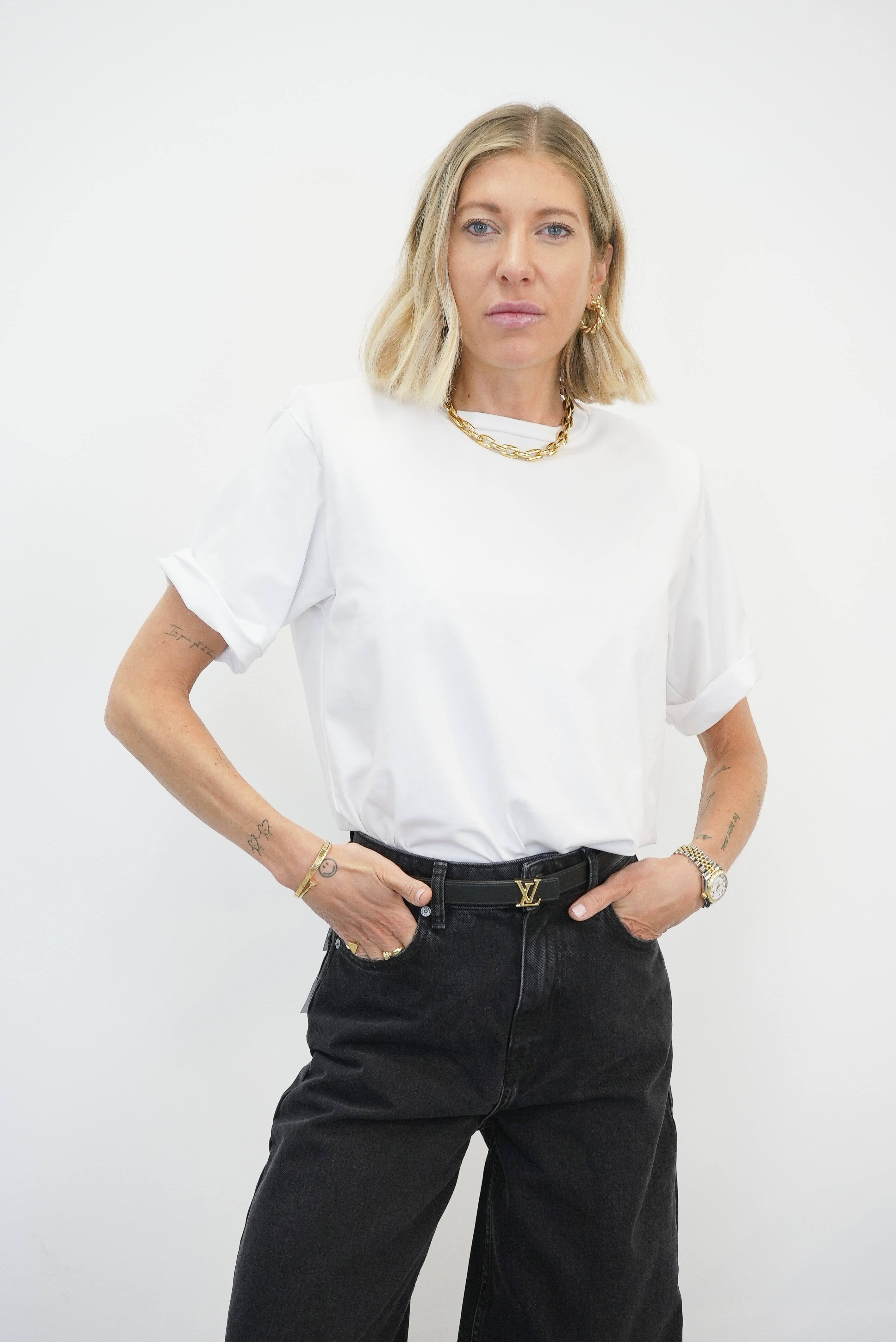 SAMURILLY TEE IN BRIGHT WHITE T-SHIRT GESTUZ 
