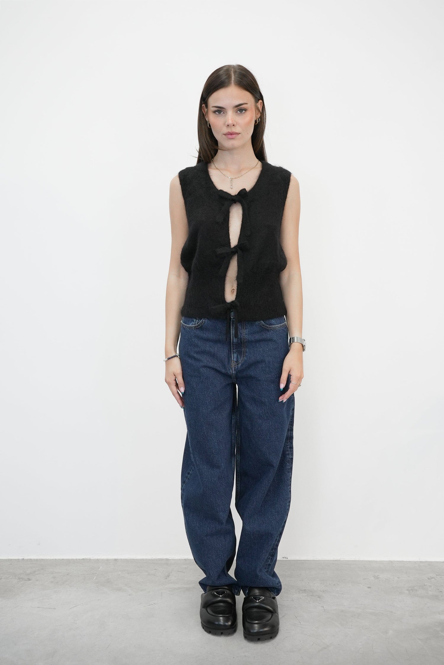 LIGHT MOHAIR TEE STRING VEST KNIT GANNI 