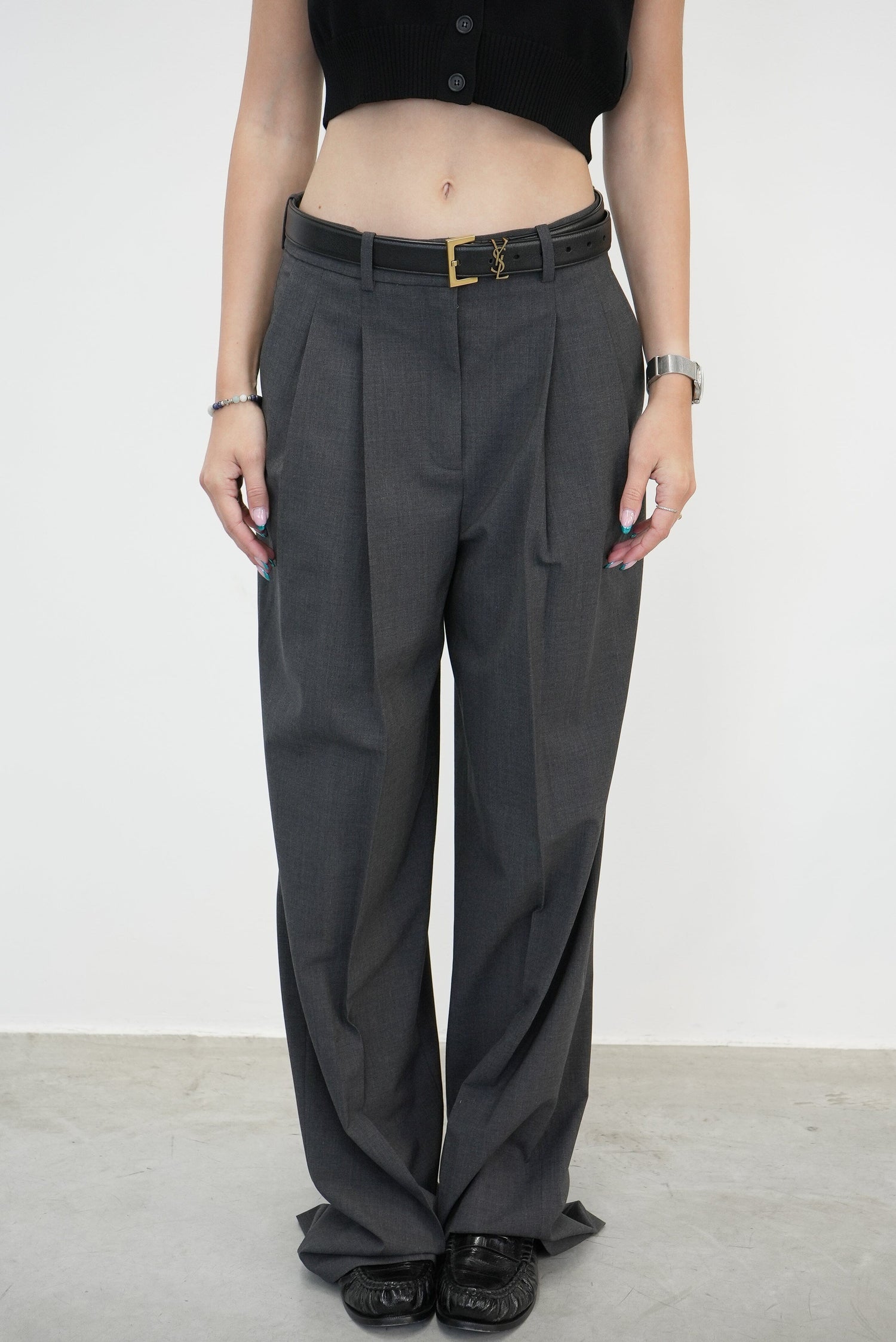 DOUBLE PLEAT PANT IN WOOL PANTS THEORY 