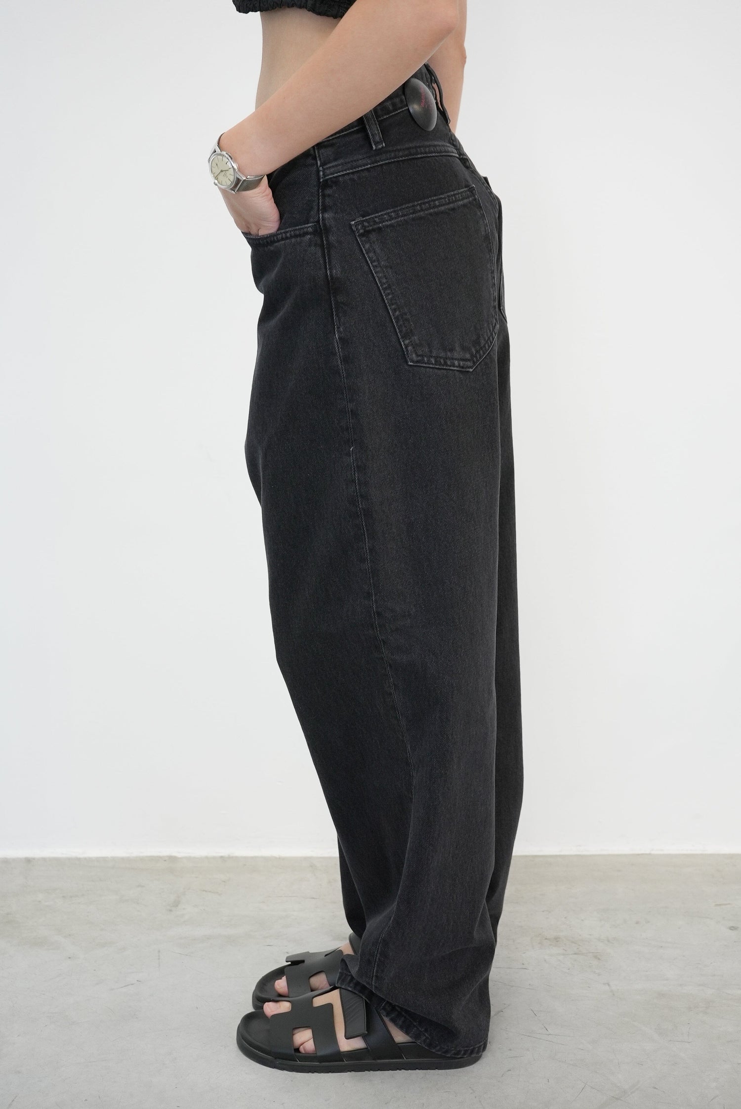 BRANDON PANT IN BLACK STONE WASHED PANT CARHARTT 