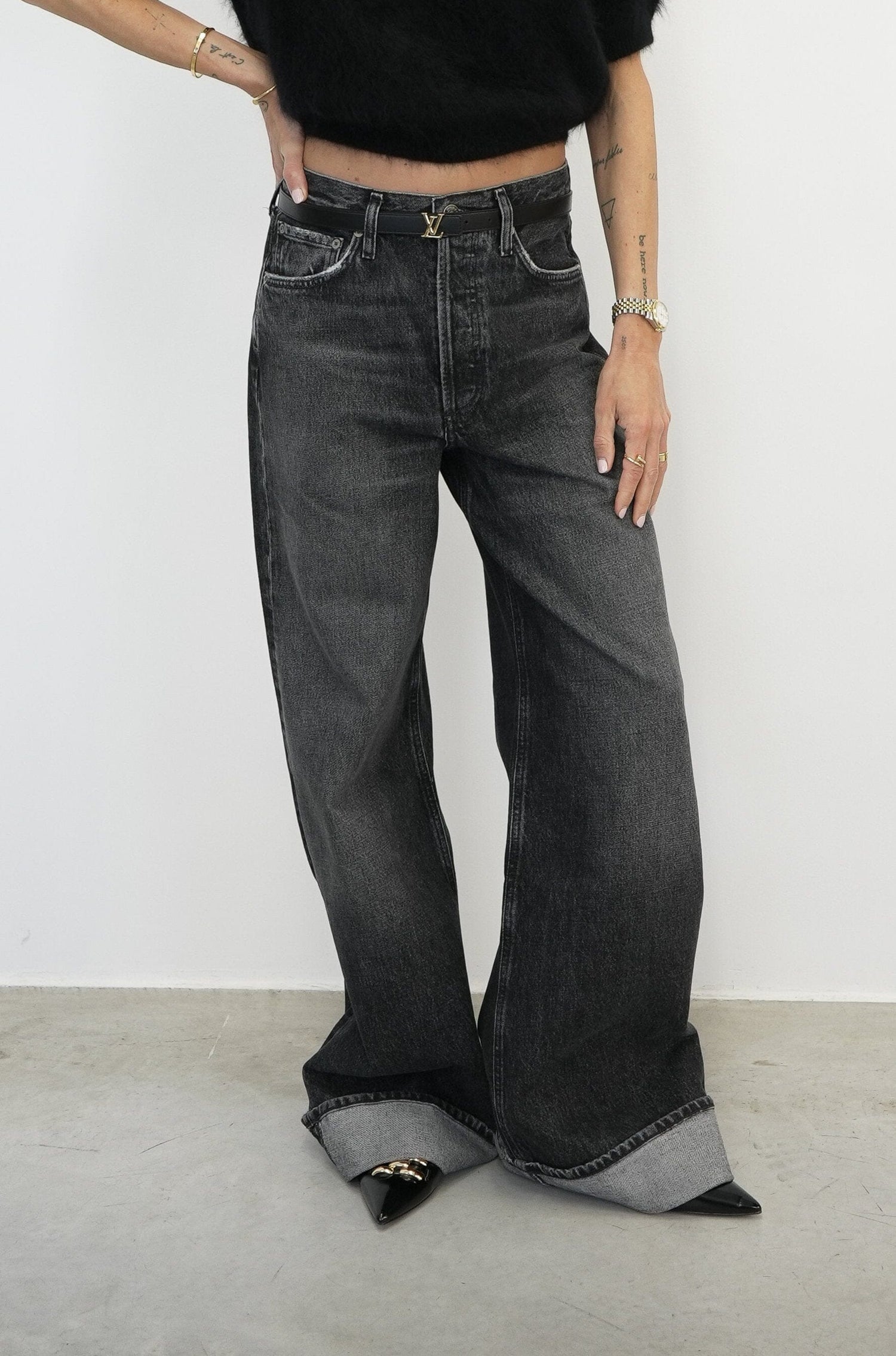 DAME HIGH RISE WIDE LEG JEANS JEANS AGOLDE 