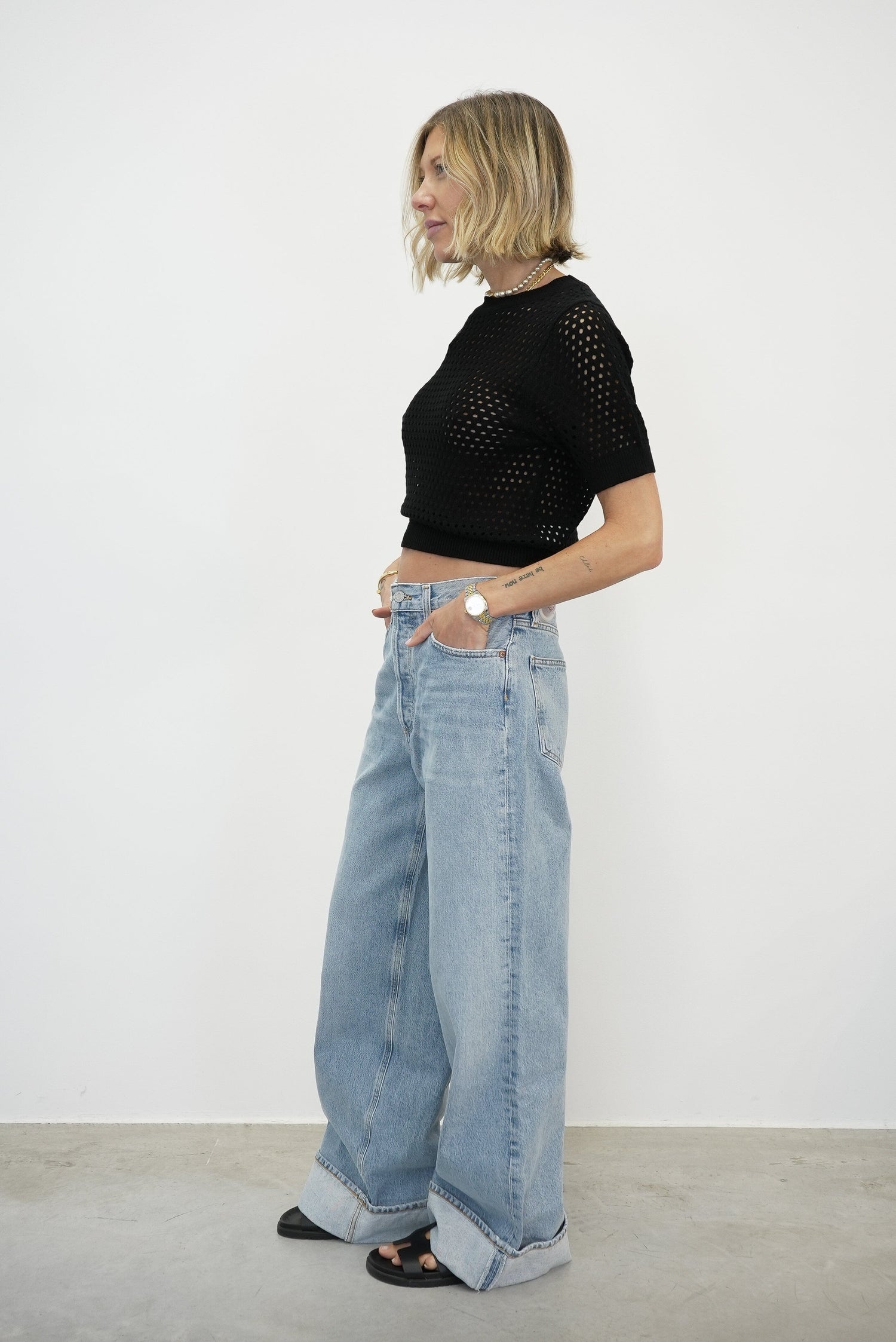 DAME WIDE LEG CUFF DETAIL JEANS JEANS AGOLDE 