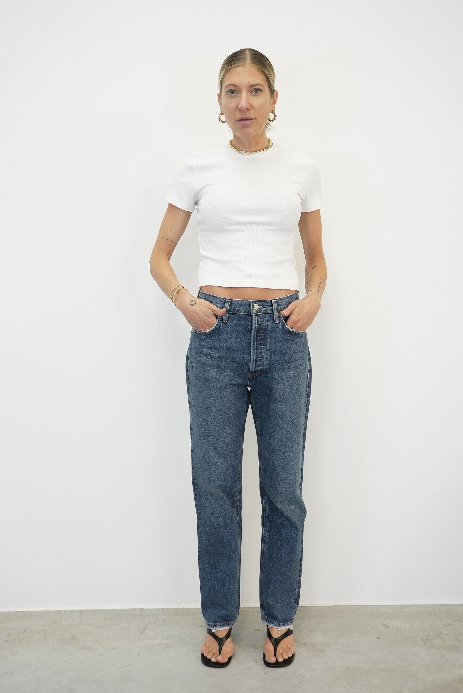 90S PINCH WAIST IN RANGE BLUE JEANS AGOLDE 