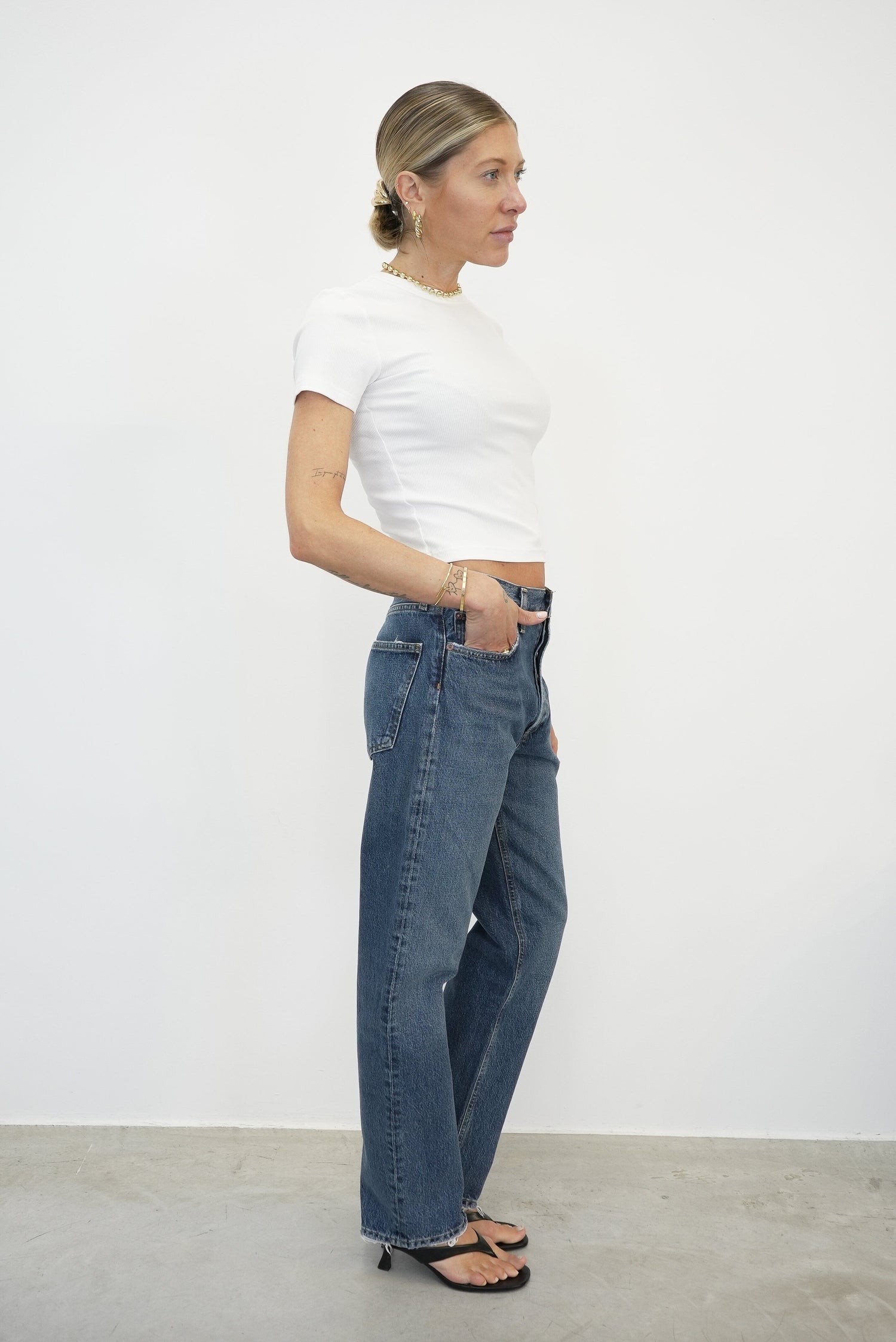 90S PINCH WAIST IN RANGE BLUE JEANS AGOLDE 