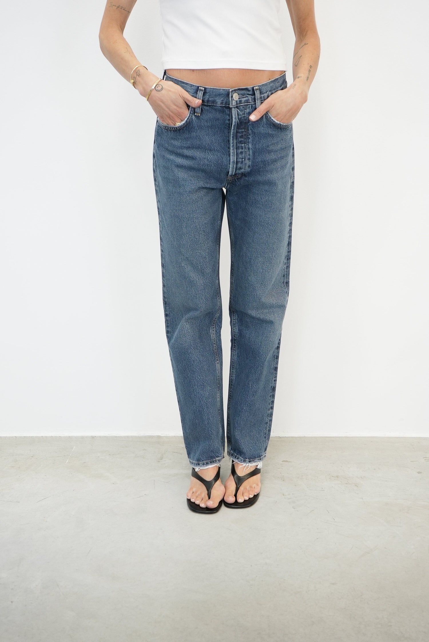 90S PINCH WAIST IN RANGE BLUE JEANS AGOLDE 