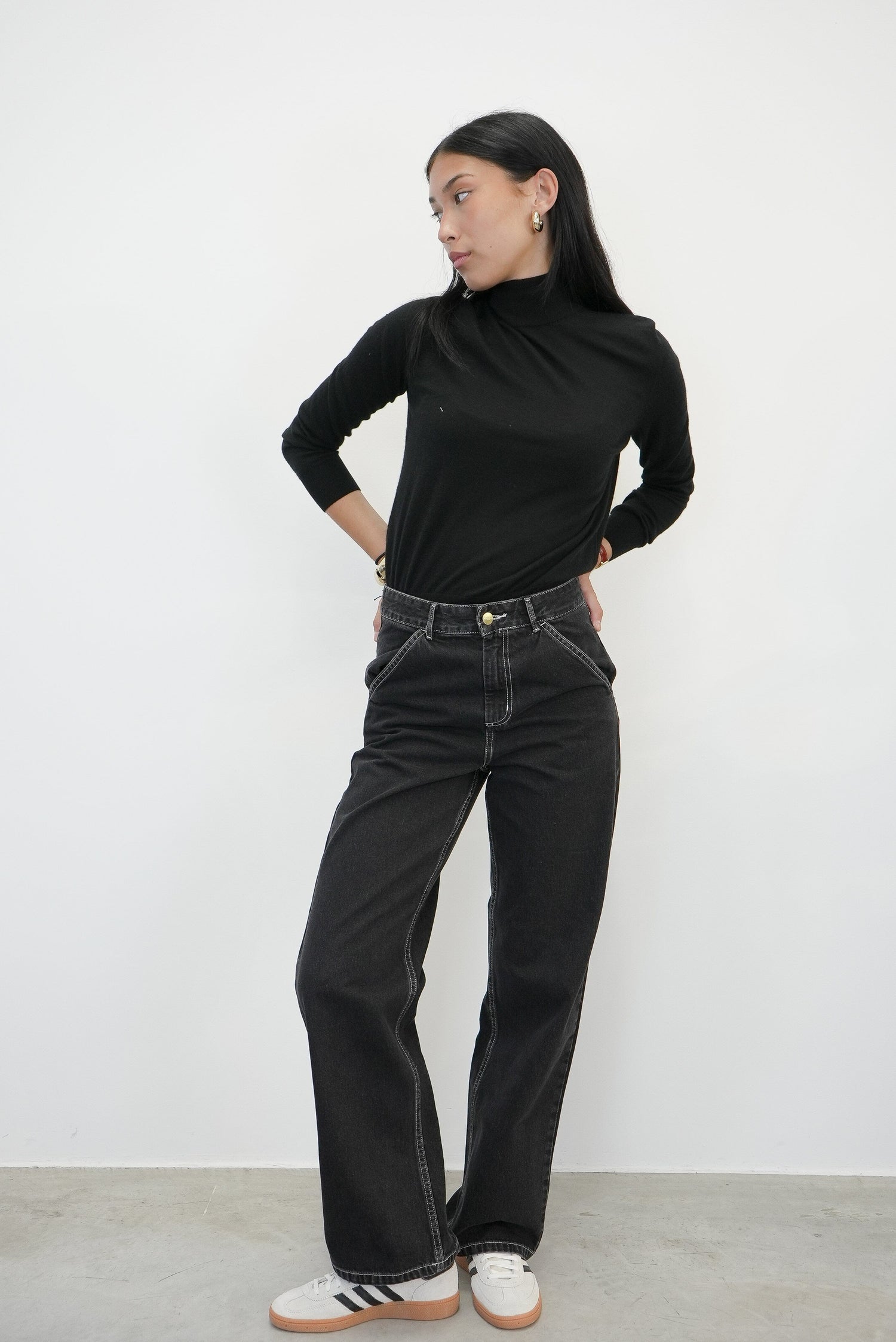 SIMPLE PANT IN BLACK STONE PANT CARHARTT 