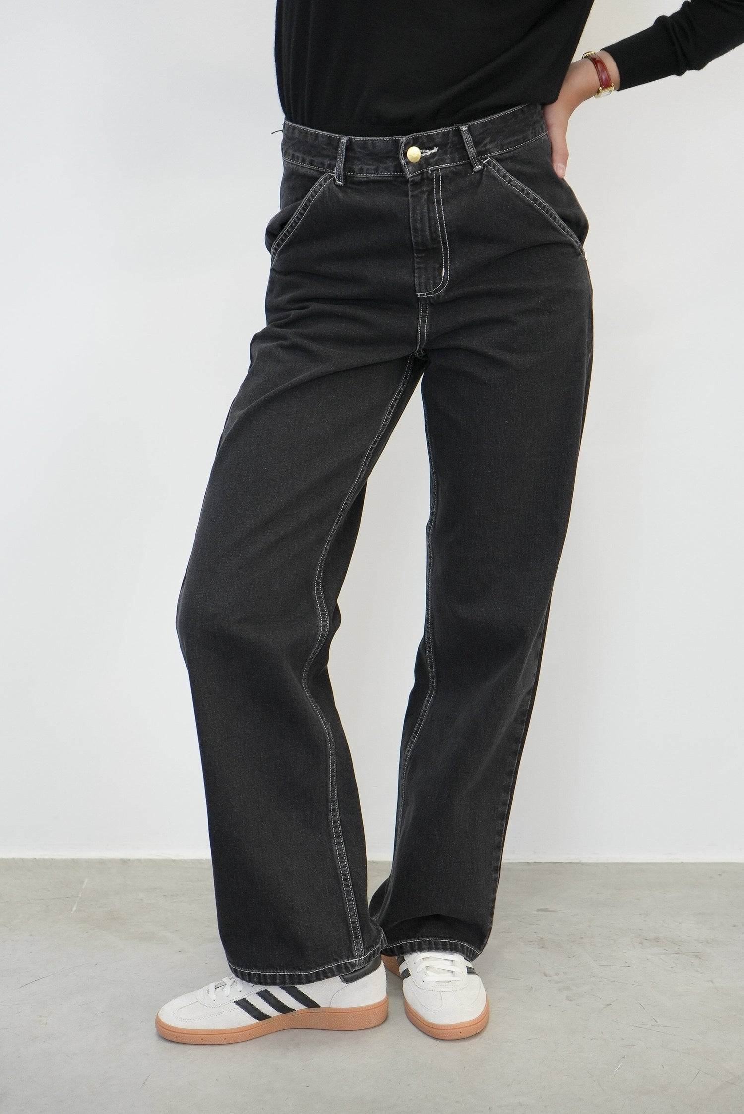 SIMPLE PANT IN BLACK STONE PANT CARHARTT 