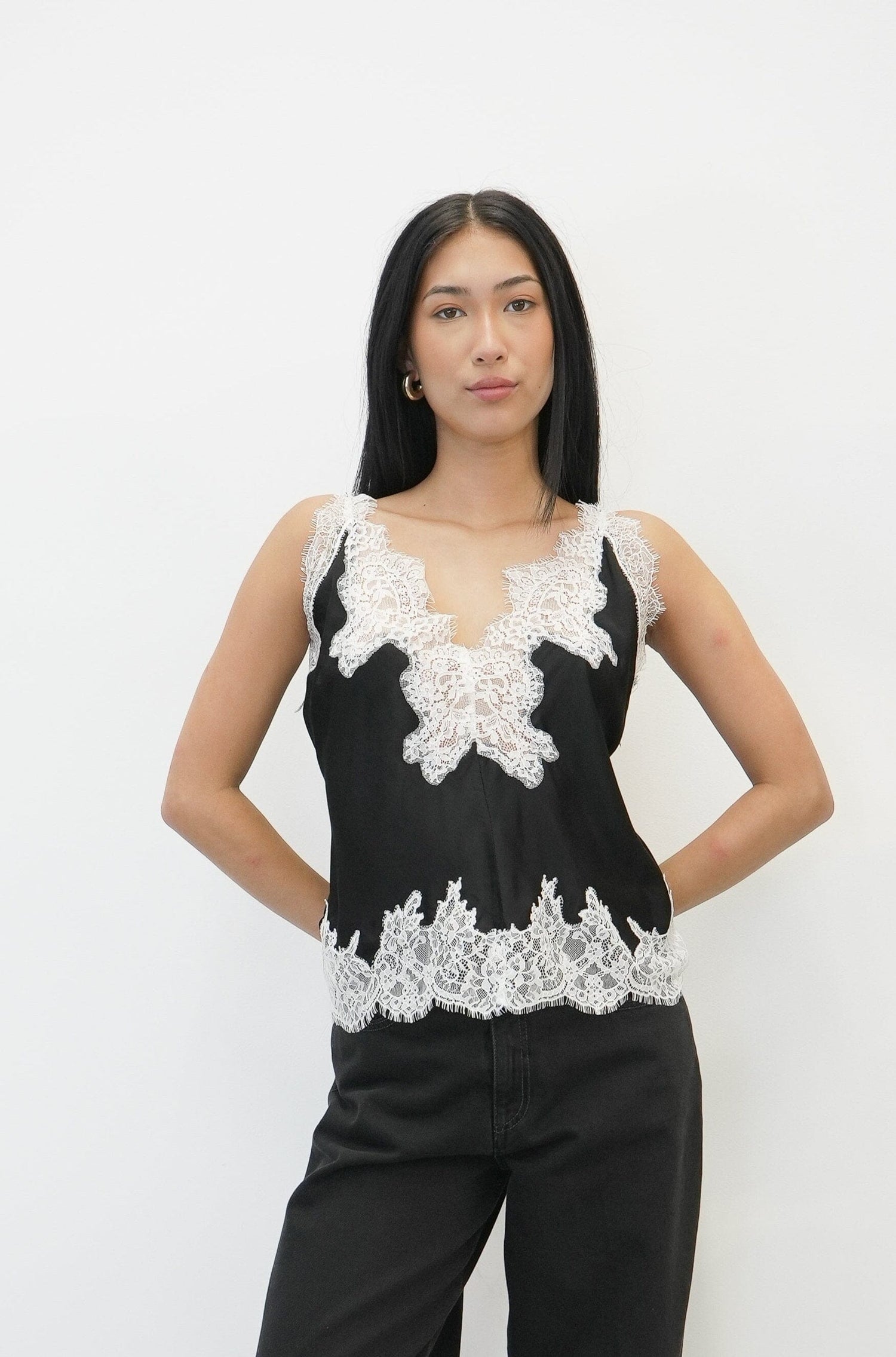 ZEW LACE TOP IN BLACK & WHITE TOP BIRGITTE HERSKIND 