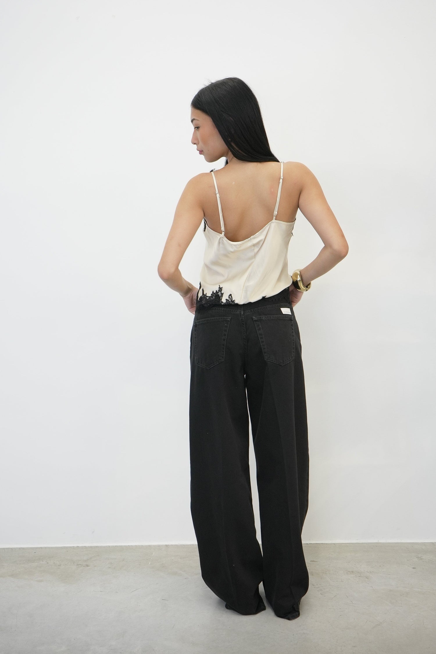 ZEW LACE TOP IN CREME & BLACK TOP BIRGITTE HERSKIND 