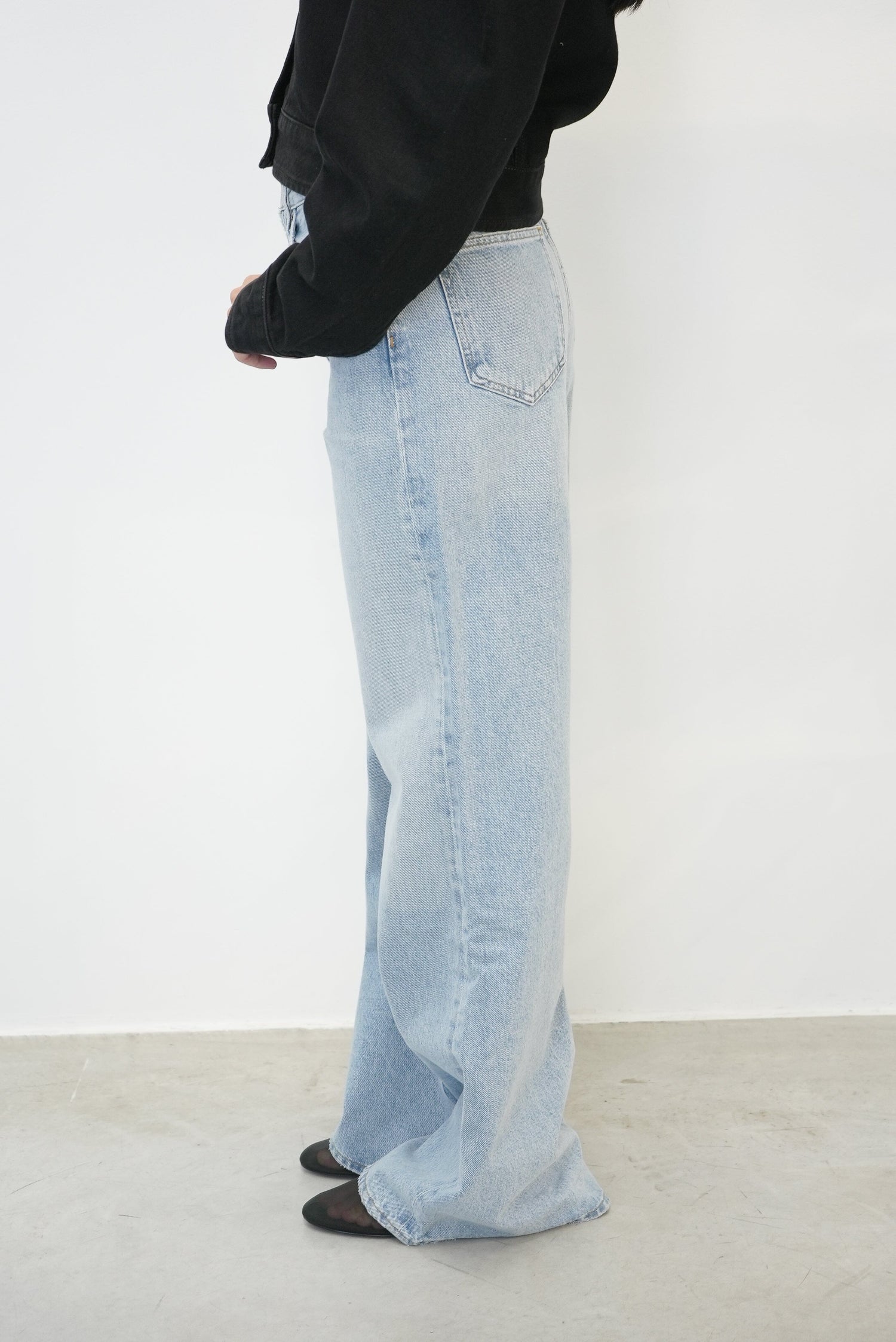 DAME HIGH RISE WIDE LEG NO CUFF IN CONFLICT JEANS AGOLDE 