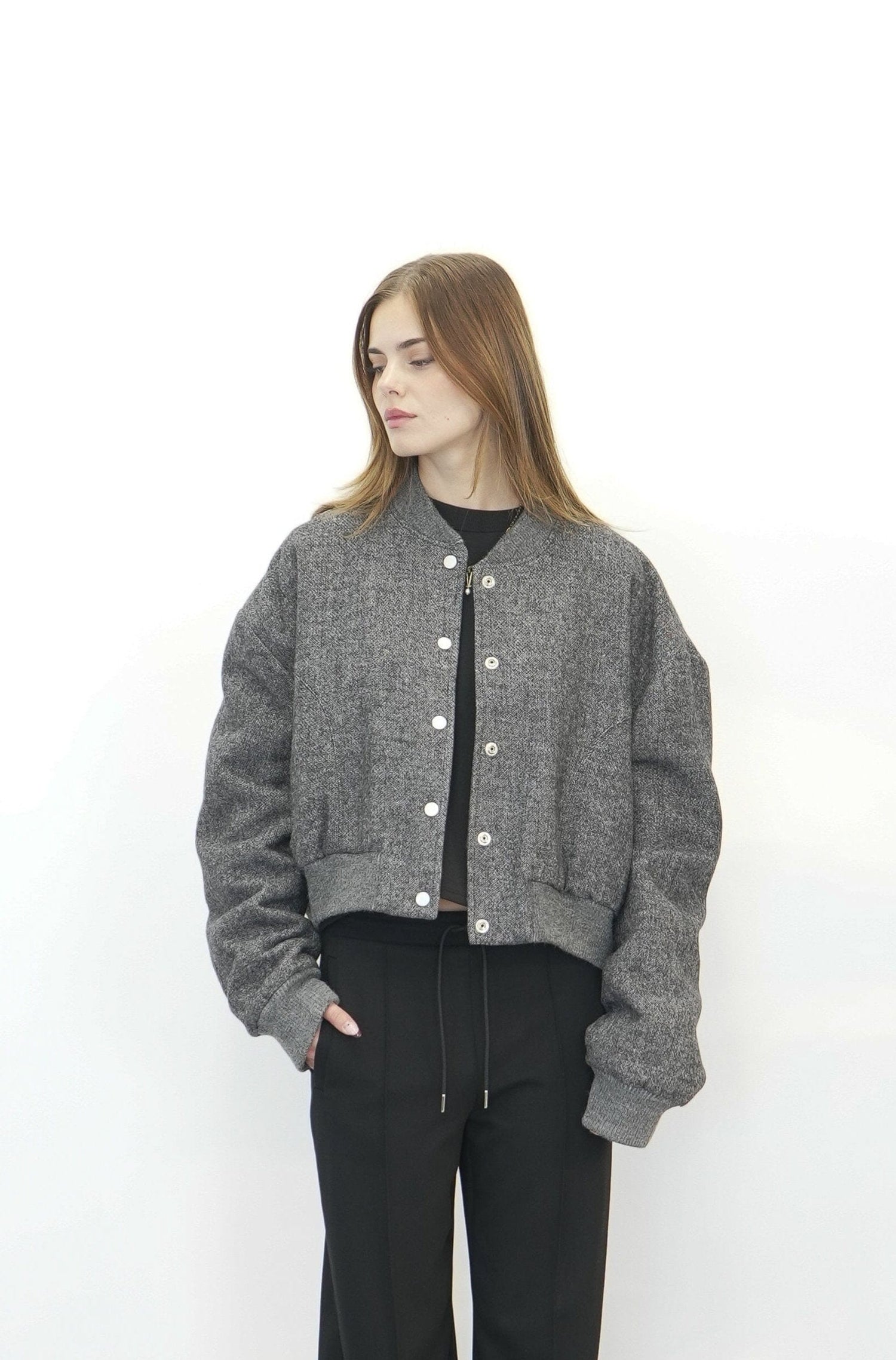 JOAKIM OVERSIZED CROPPED BOMBER JACKET KURE 