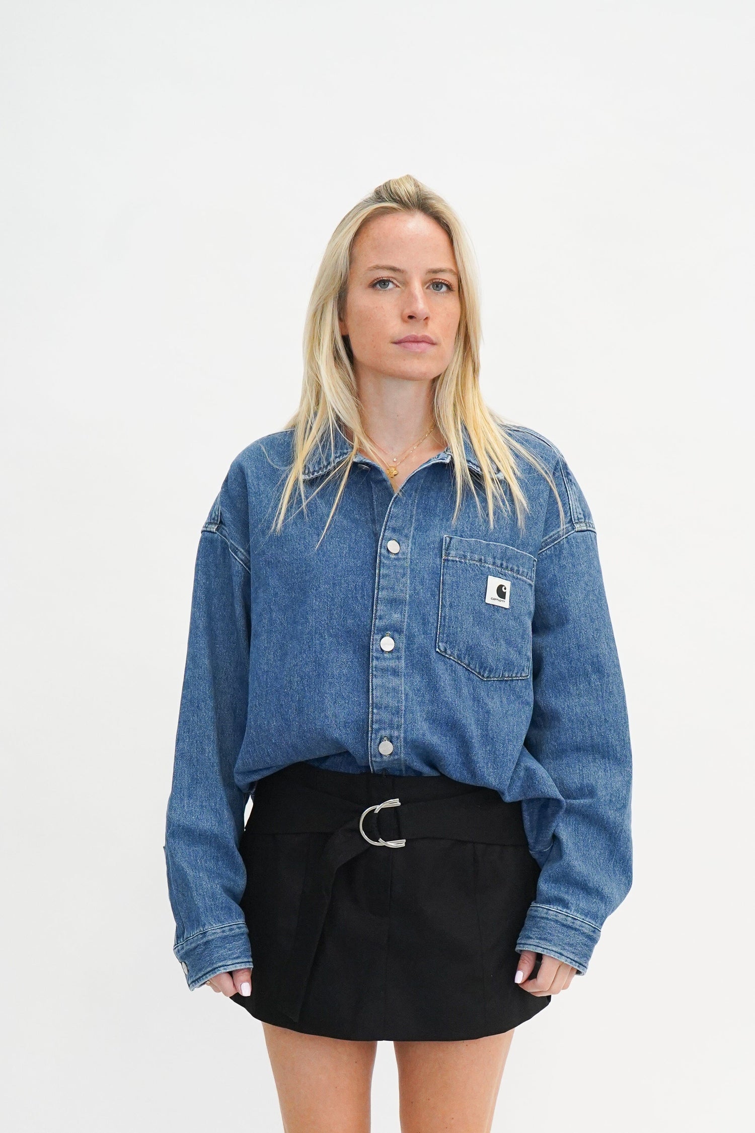 ALTA SHIRT IN BLUE STONE WASHED SHIRT CARHARTT 