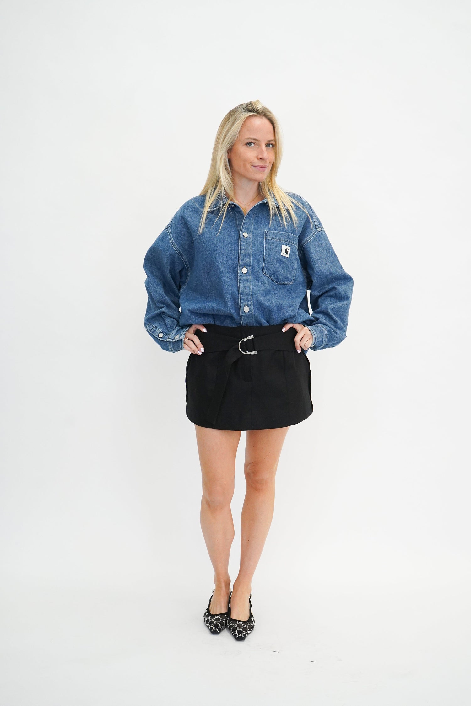 ALTA SHIRT IN BLUE STONE WASHED SHIRT CARHARTT 
