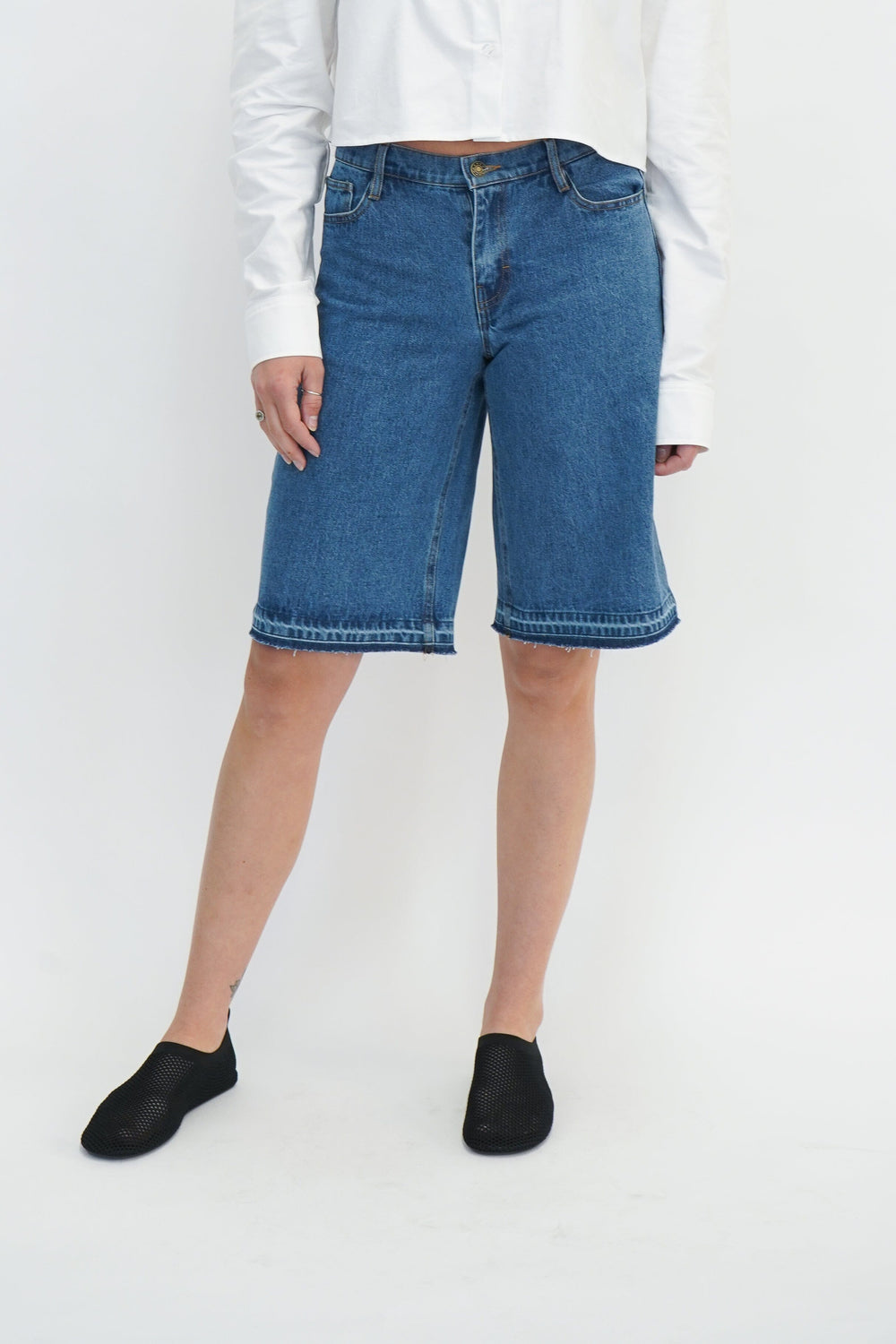 MILES BOARD SHORTS IN BLUE DENIM SHORT DESIGNERS REMIX 