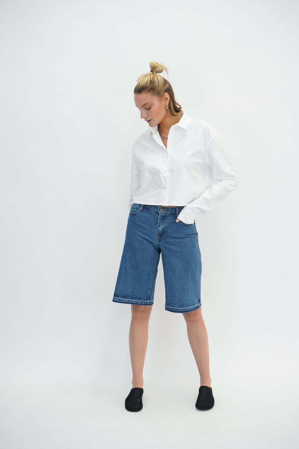 MILES BOARD SHORTS IN BLUE DENIM SHORT DESIGNERS REMIX 