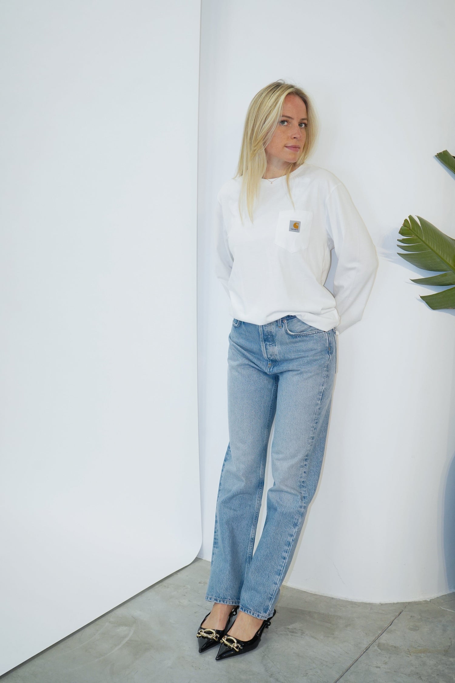 LONGSLEEVE POCKET T-SHIRT IN WHITE T-SHIRT CARHARTT 